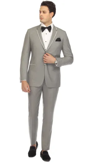 Celio Grey Slim Fit 3pc Tuxedo