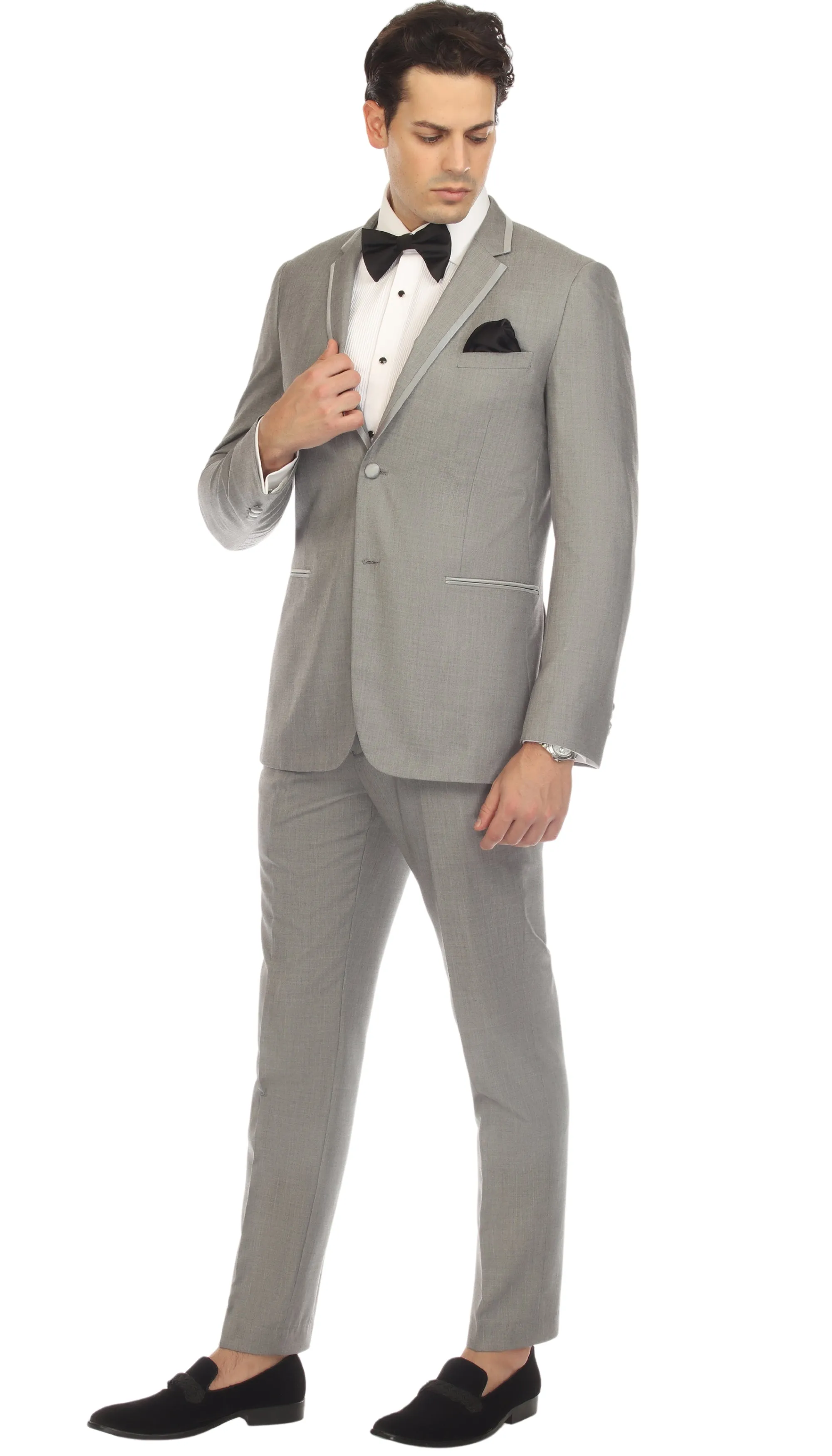 Celio Grey Slim Fit 3pc Tuxedo