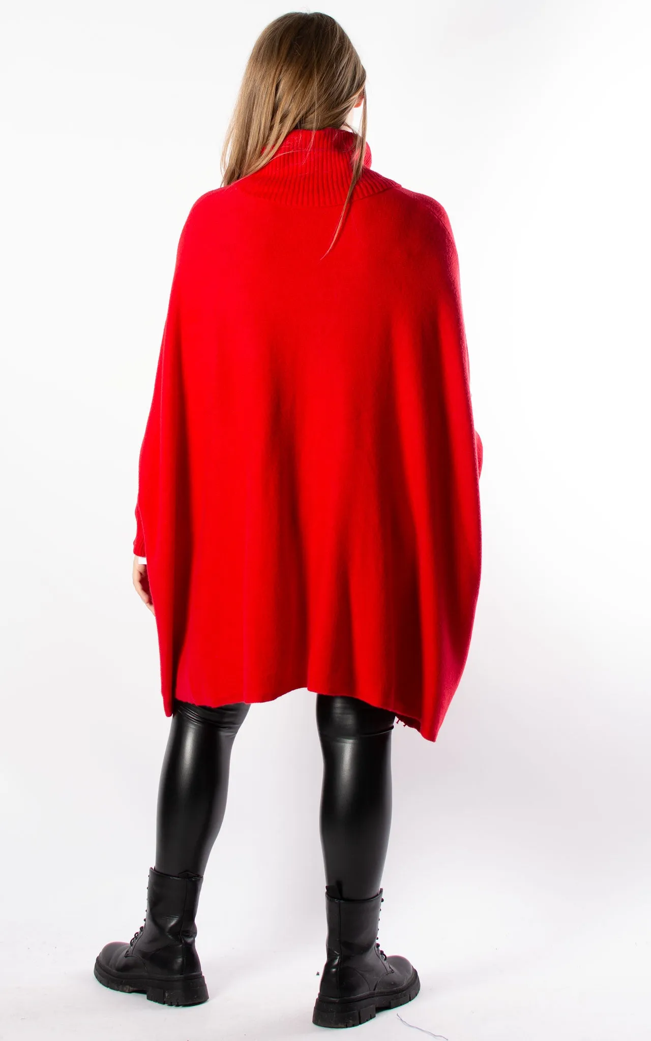 Charlotte Roll Neck | Red