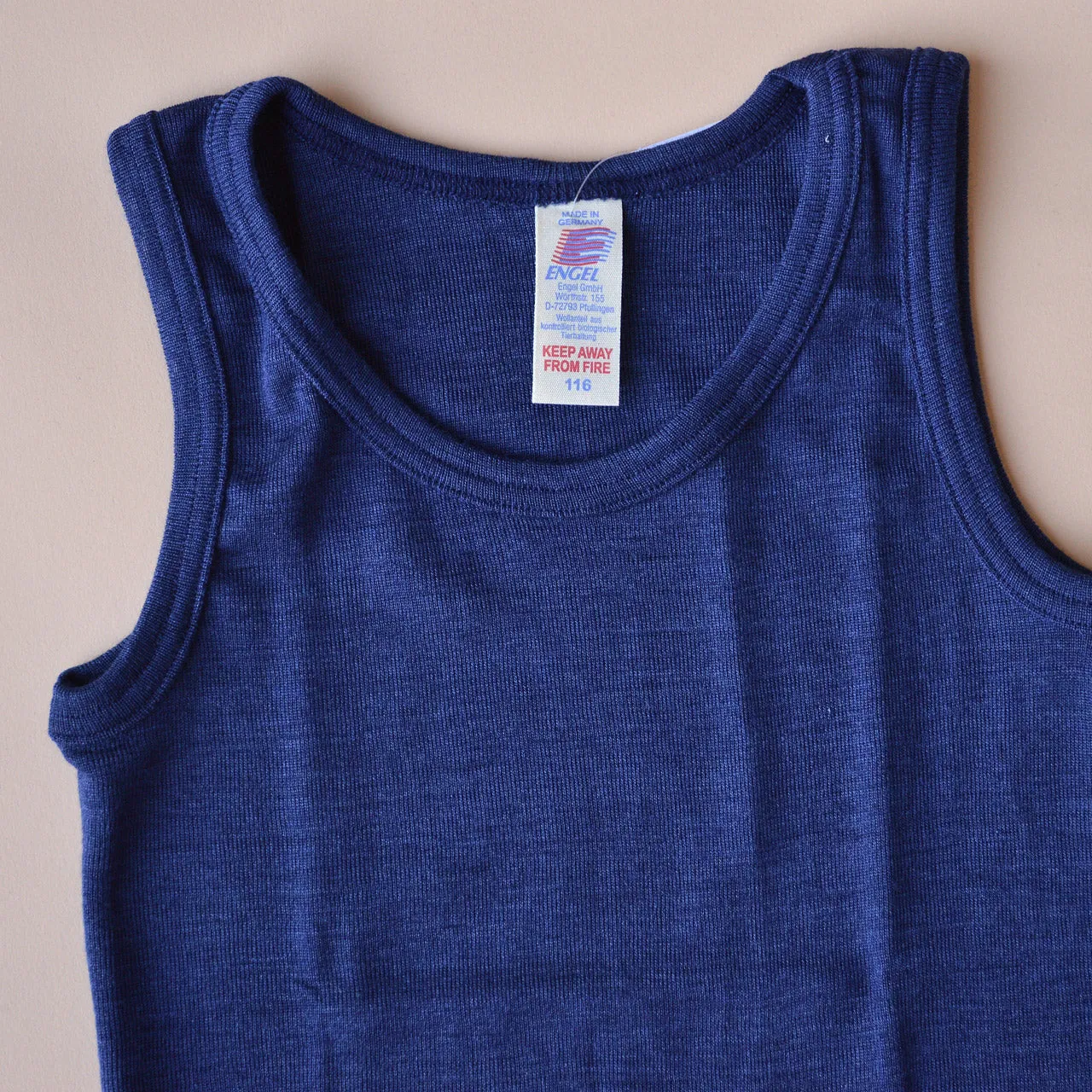 Child's Sleeveless School Vest - Wool/Silk - Navy (5-16y)