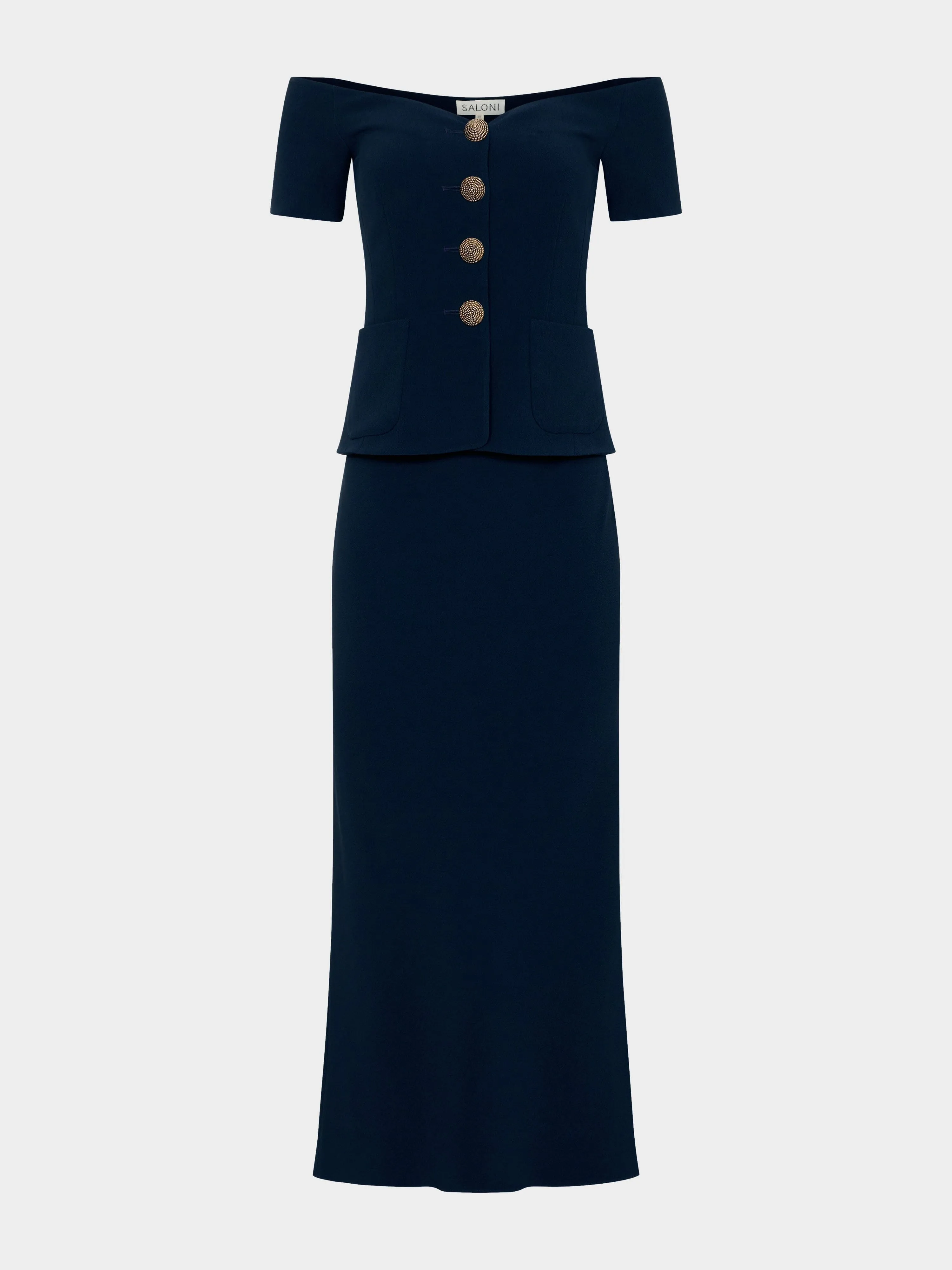 Clementine B Dress in Dark Navy