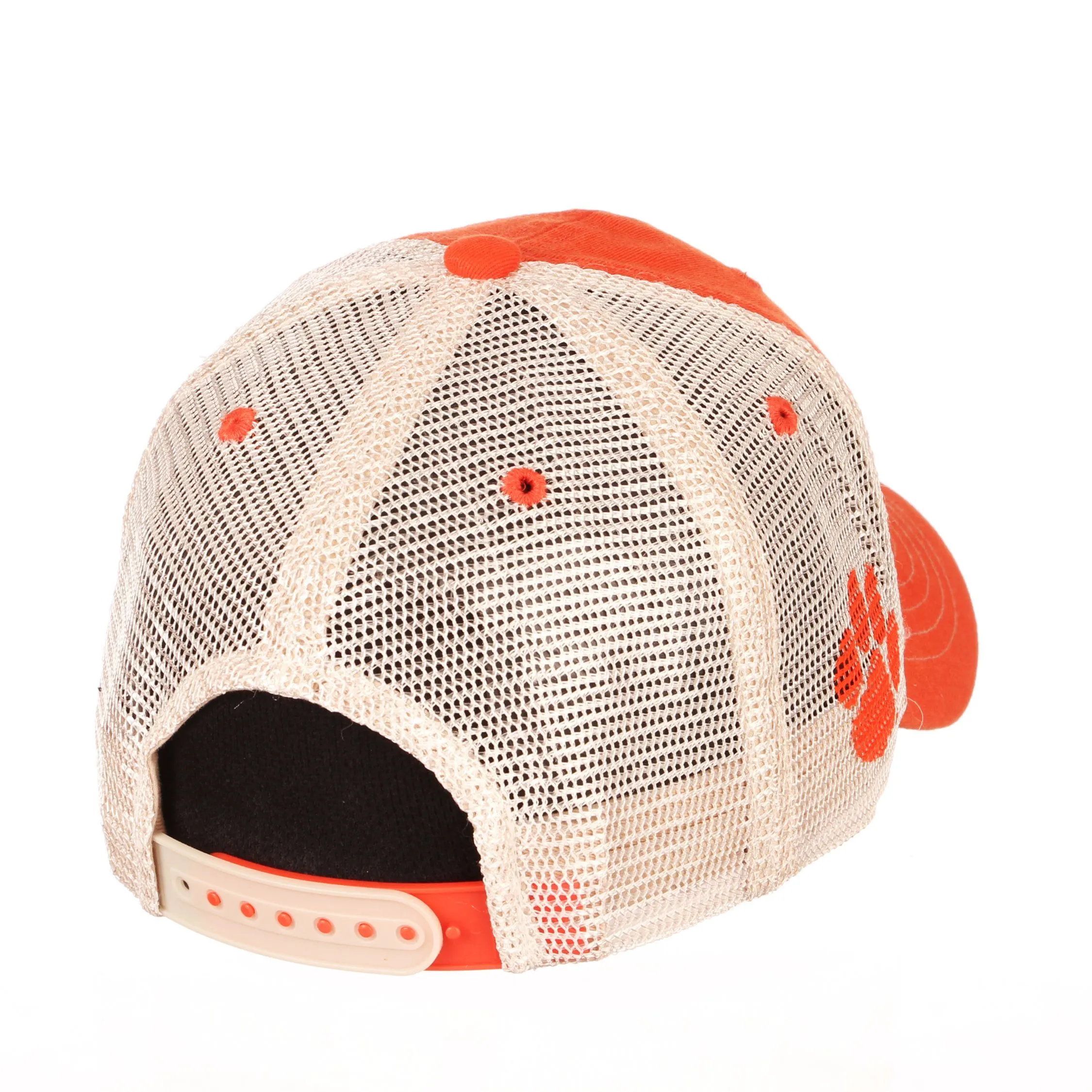 Clemson Tigers Zephyr Orange "Destination" Palmetto Tree Mesh Adj. Relax Hat Cap