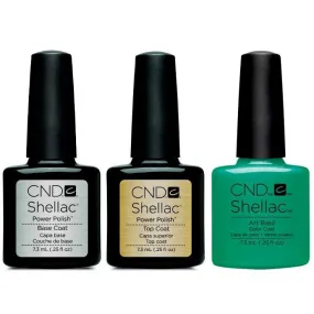 CND - Shellac Combo - Base, Top & Art Basil