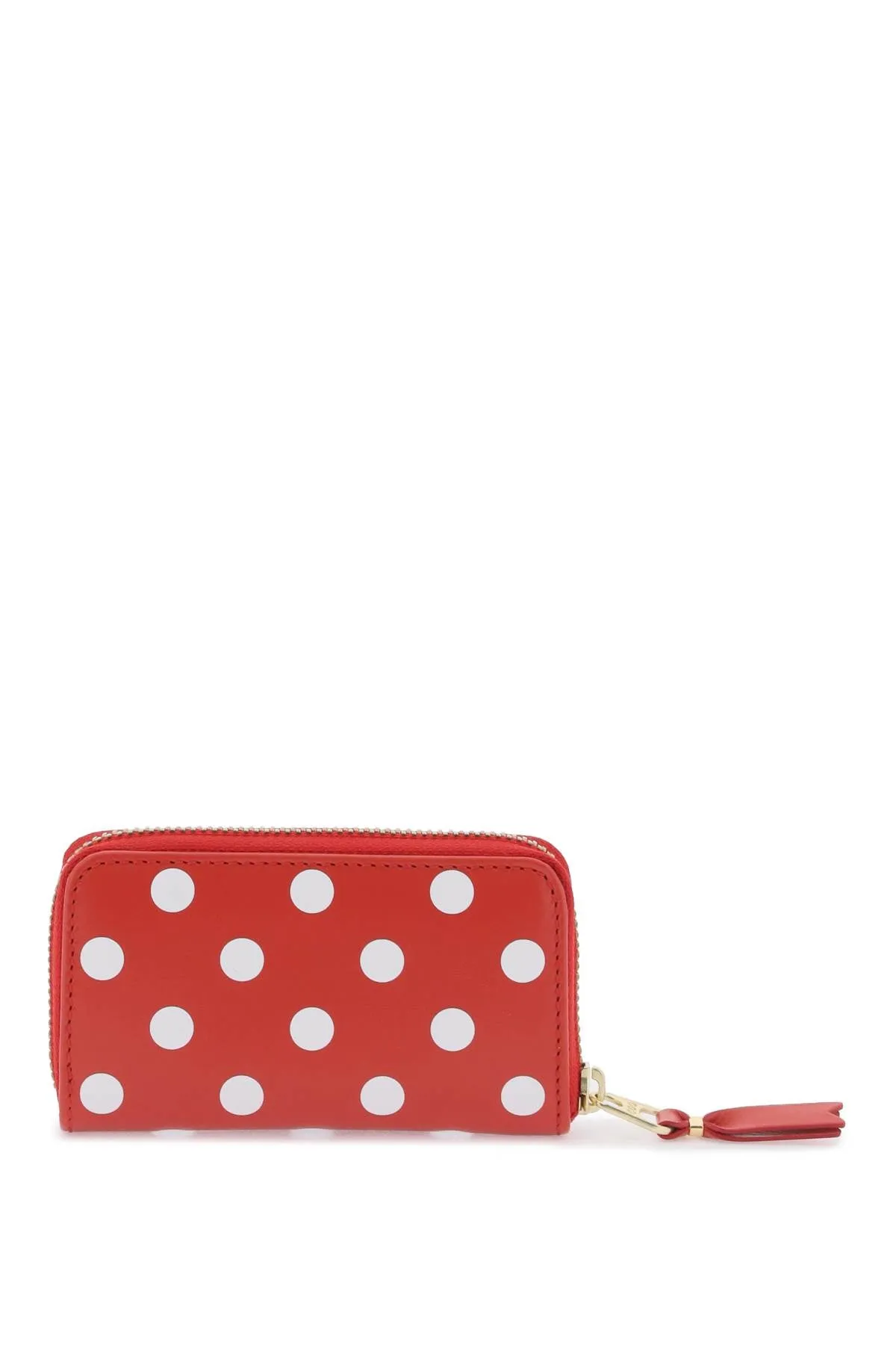 Comme des garcons wallet polka dot zip-around coin purse