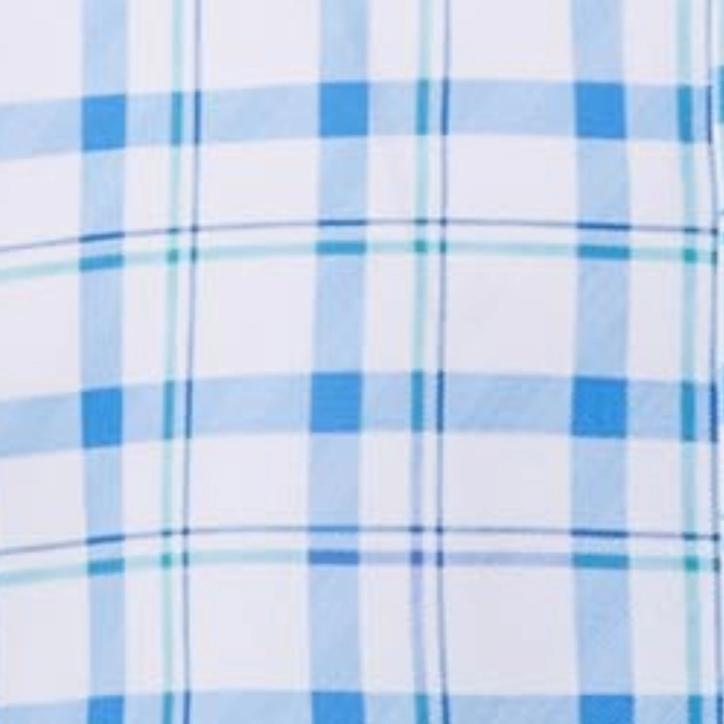 Cooling Magnetic Front Polo Short Sleeves in Blue Plaid