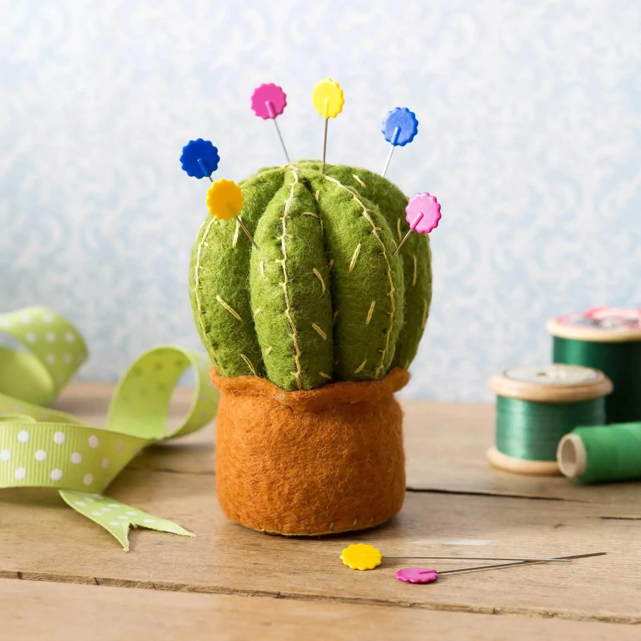 Corrine Lapierre | Mini Cactus Pincushion Felt Craft Kit