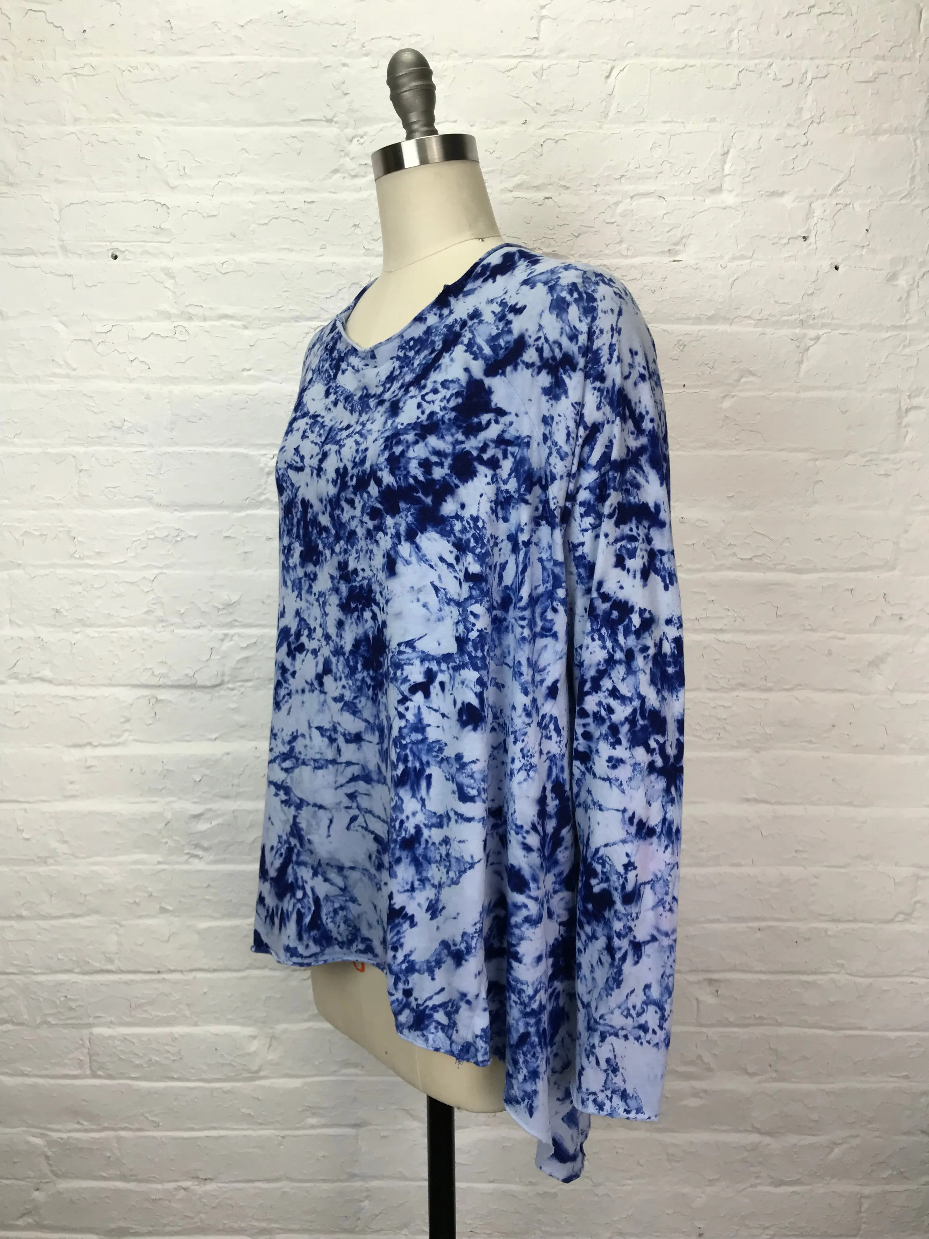 Cotton Raglan Tunic in Bewitching Blue Sparkle - One Size