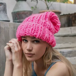 Cozy Times Soft Pom Chunky Knit Beanie