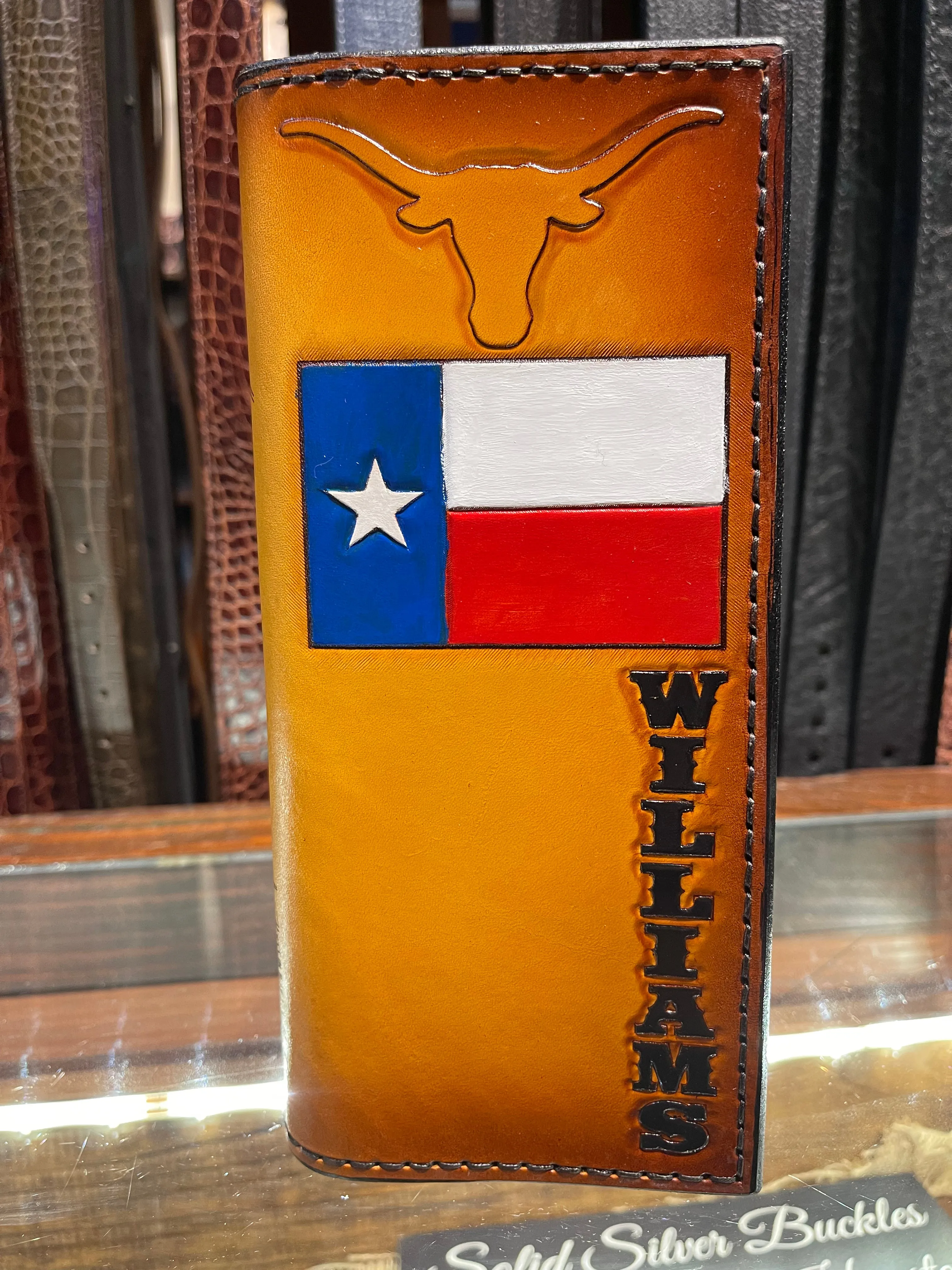 Custom Leather Tally Book (Hand-Tooled in Color)