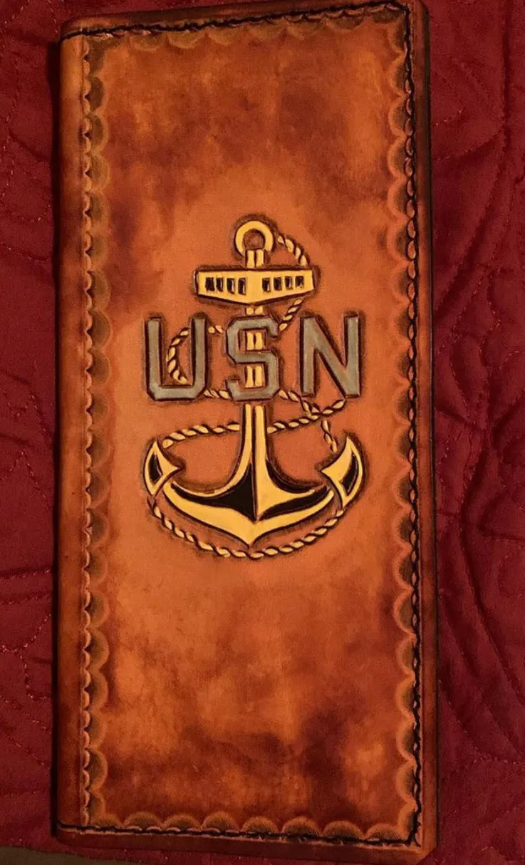 Custom Leather Tally Book (Hand-Tooled in Color)