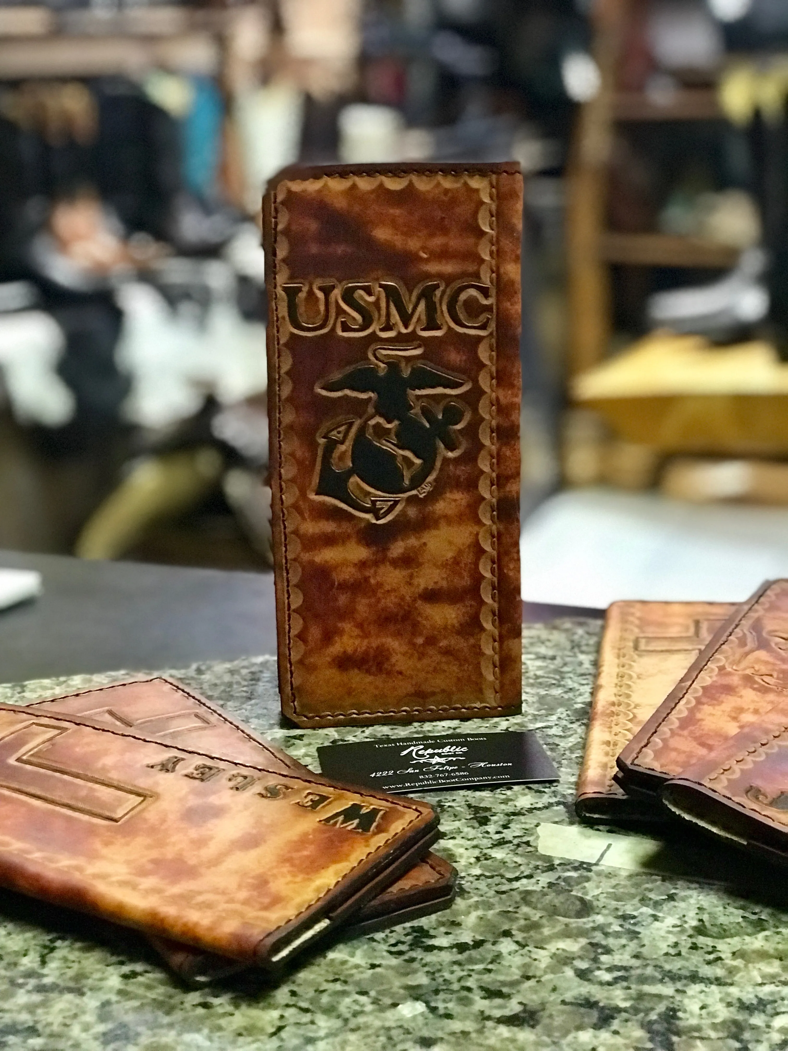 Custom Leather Tally Book (Hand-Tooled in Color)