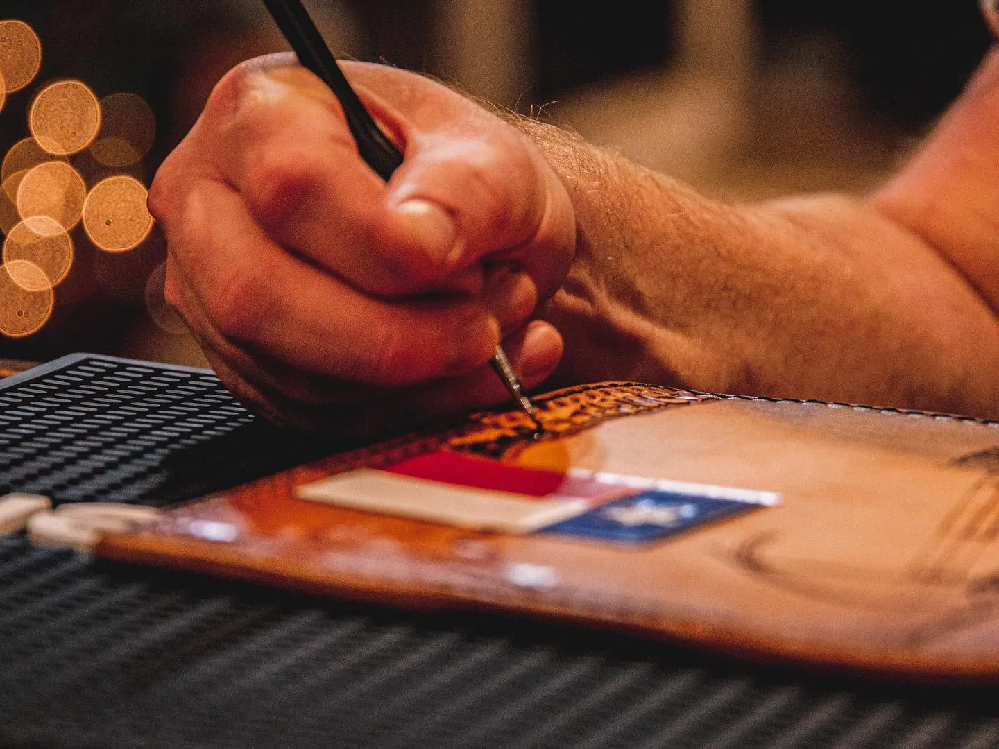 Custom Leather Tally Book (Hand-Tooled in Color)