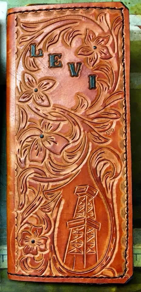 Custom Leather Tally Book (Hand-Tooled in Color)