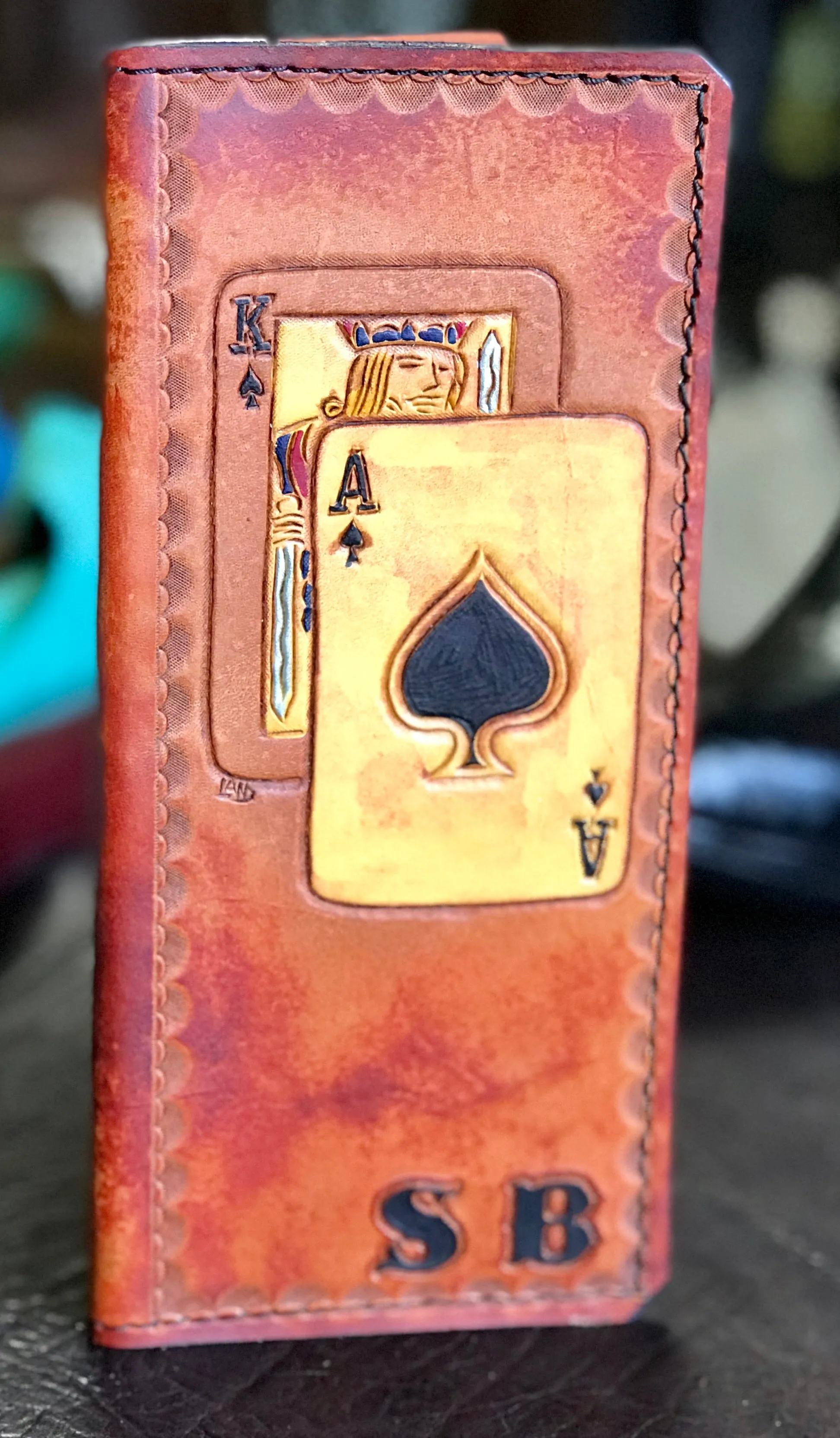 Custom Leather Tally Book (Hand-Tooled in Color)