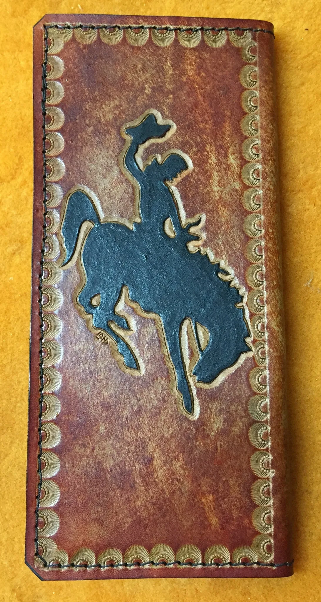 Custom Leather Tally Book (Hand-Tooled in Color)