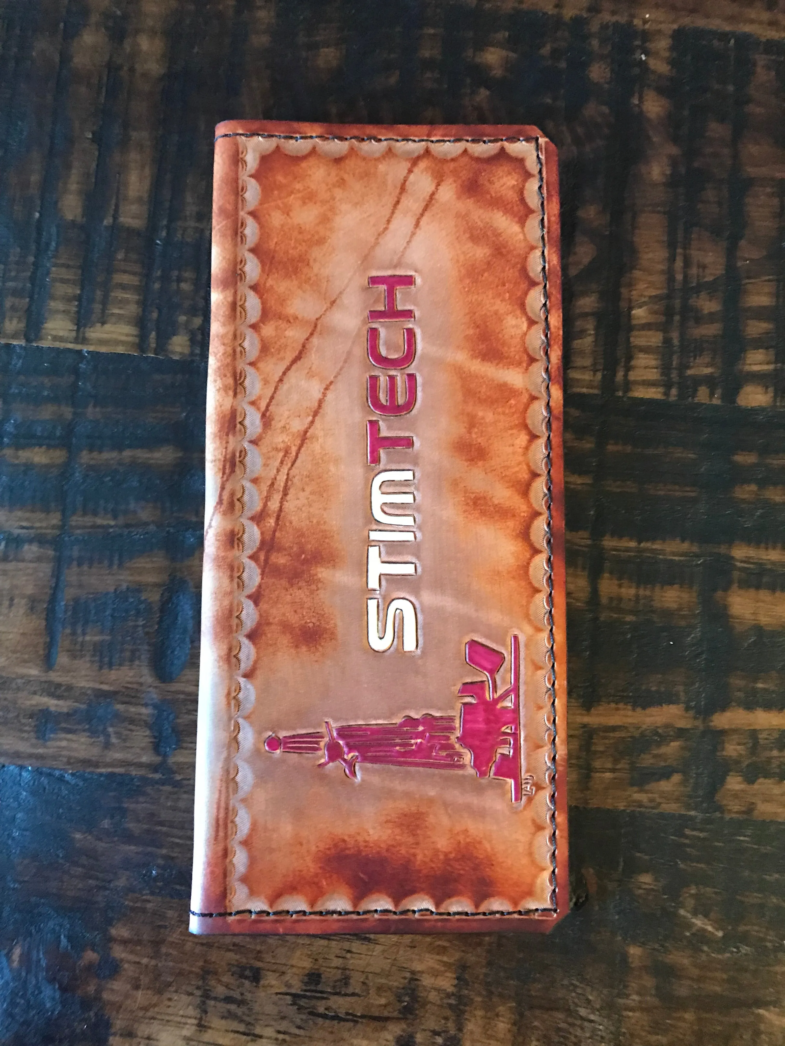 Custom Leather Tally Book (Hand-Tooled in Color)