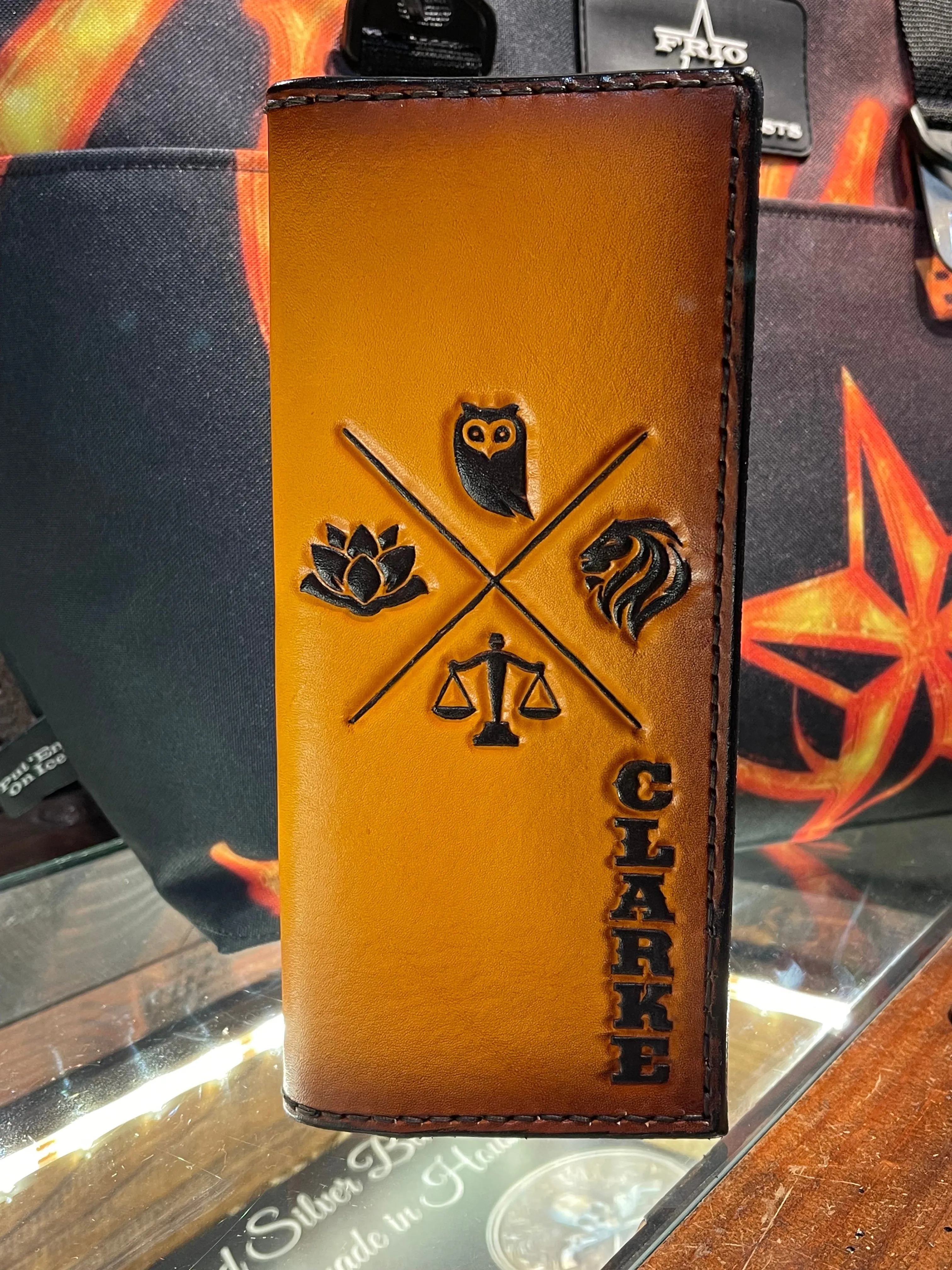 Custom Leather Tally Book (Hand-Tooled in Color)