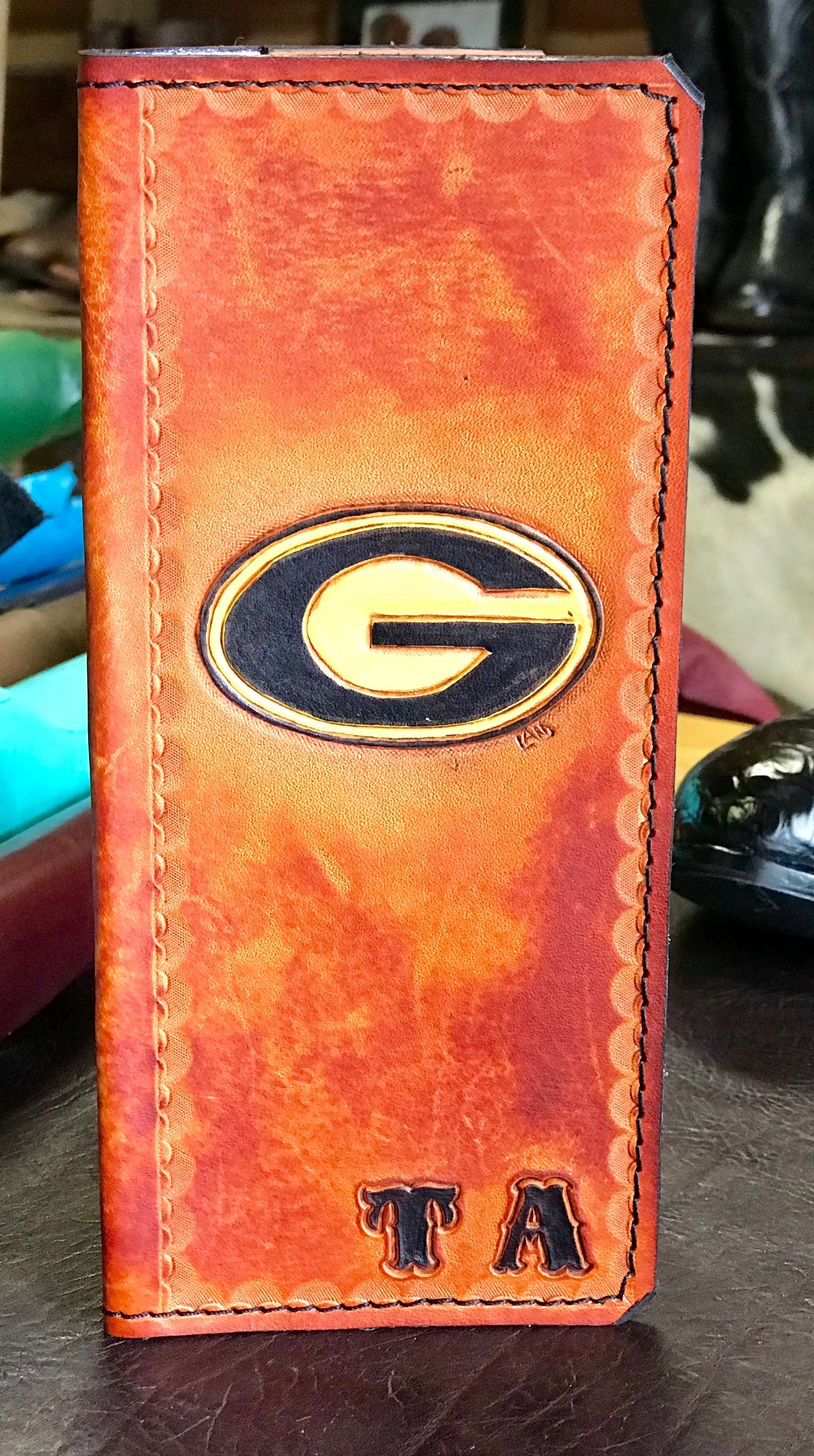 Custom Leather Tally Book (Hand-Tooled in Color)