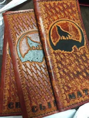 Custom Leather Tally Book (Hand-Tooled in Color)