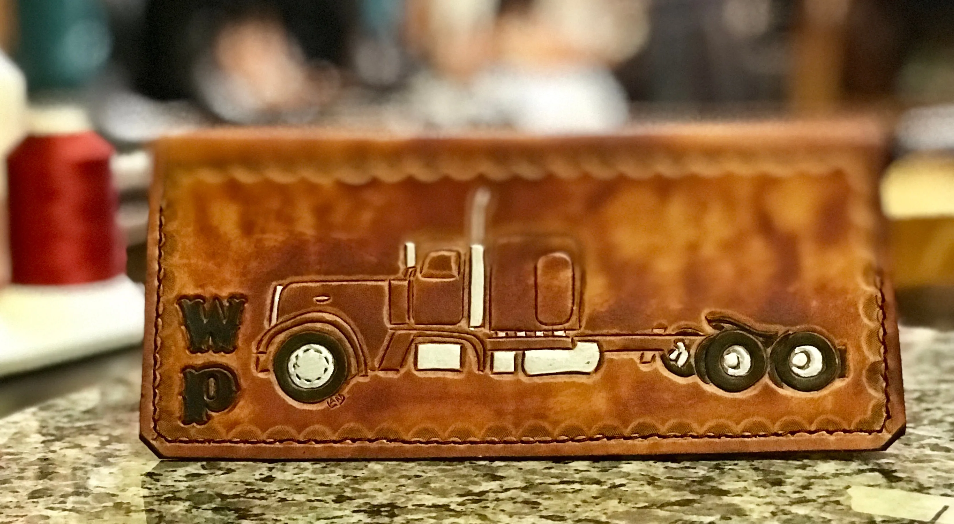 Custom Leather Tally Book (Hand-Tooled in Color)