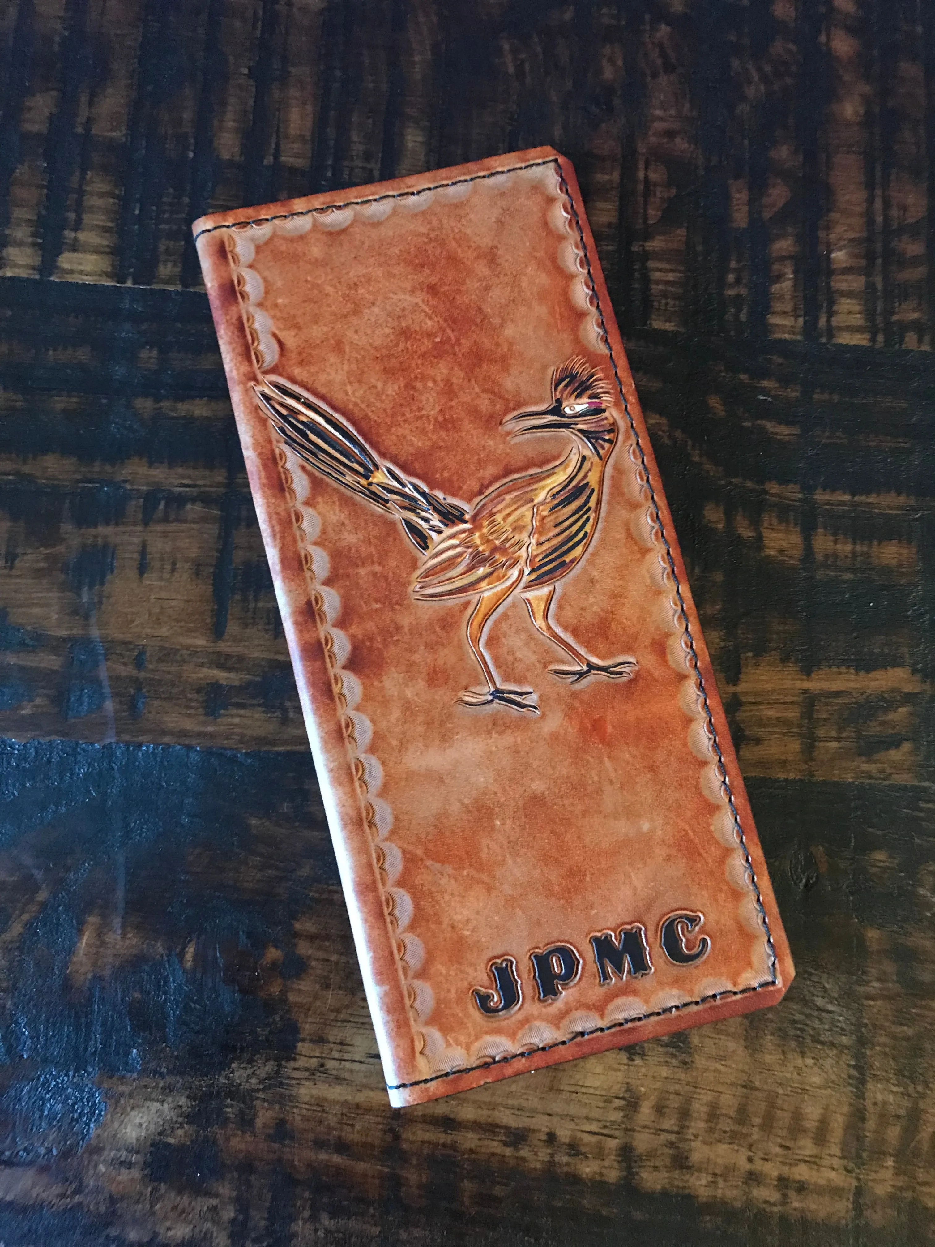 Custom Leather Tally Book (Hand-Tooled in Color)