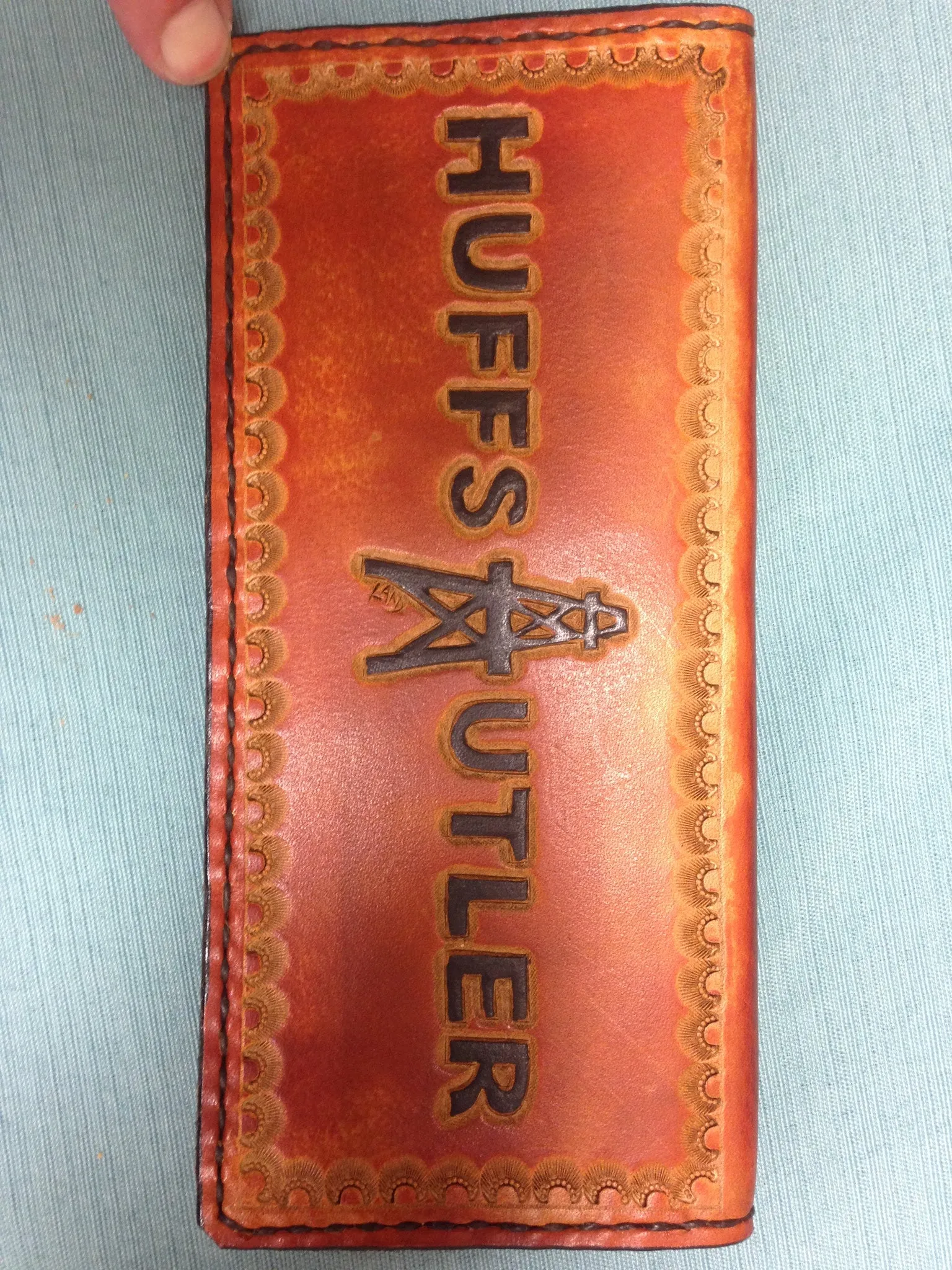 Custom Leather Tally Book (Hand-Tooled in Color)