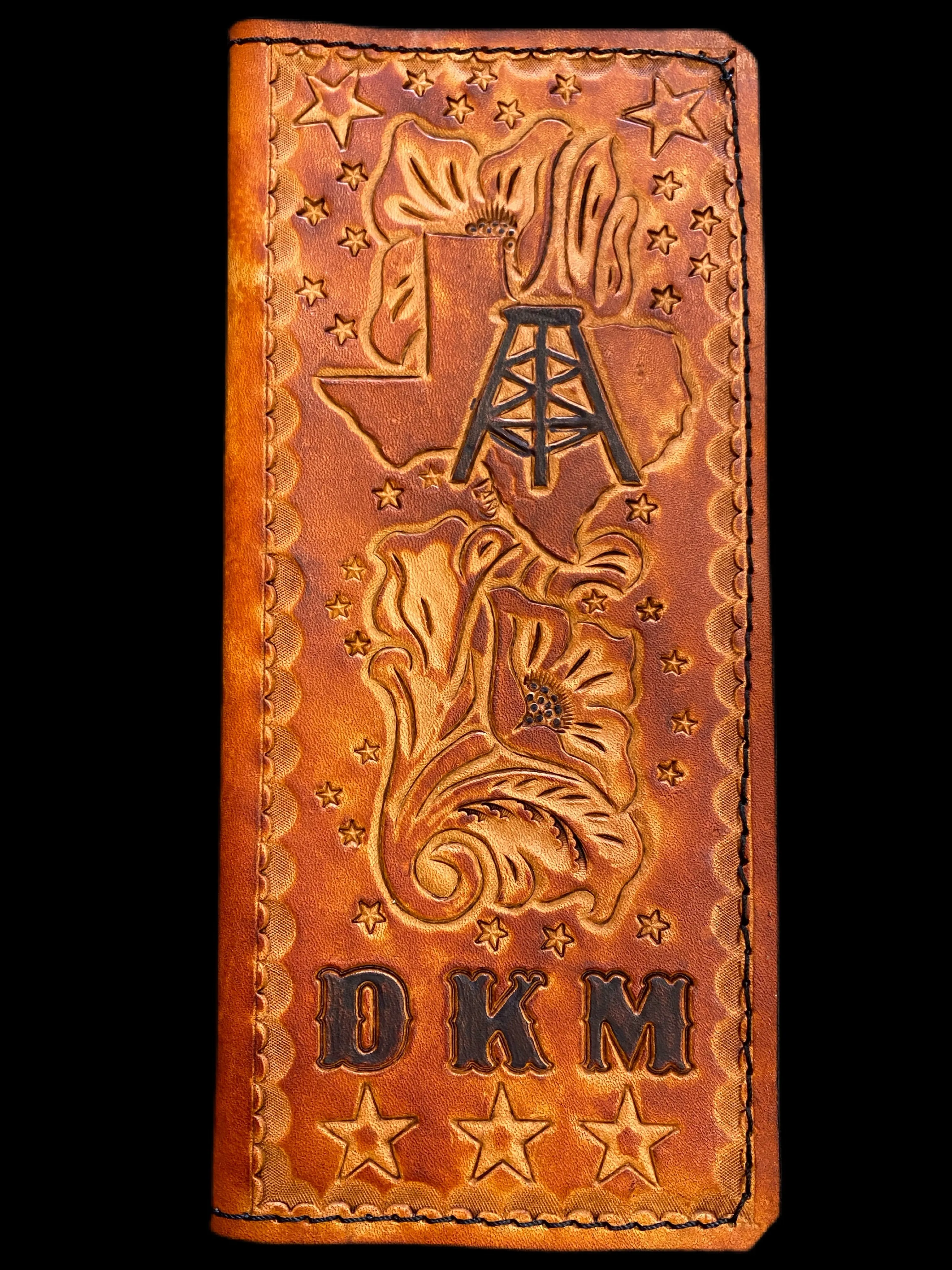 Custom Leather Tally Book (Hand-Tooled in Color)