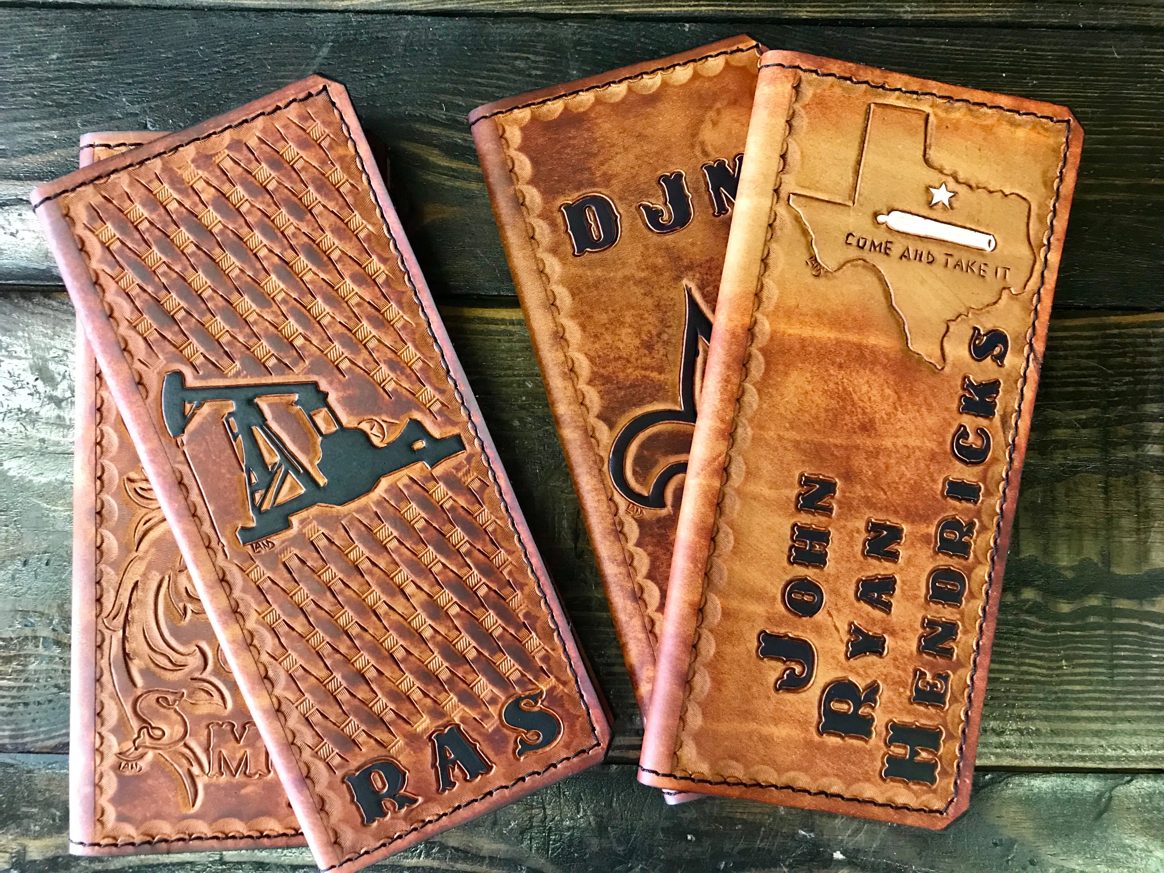 Custom Leather Tally Book (Hand-Tooled in Color)