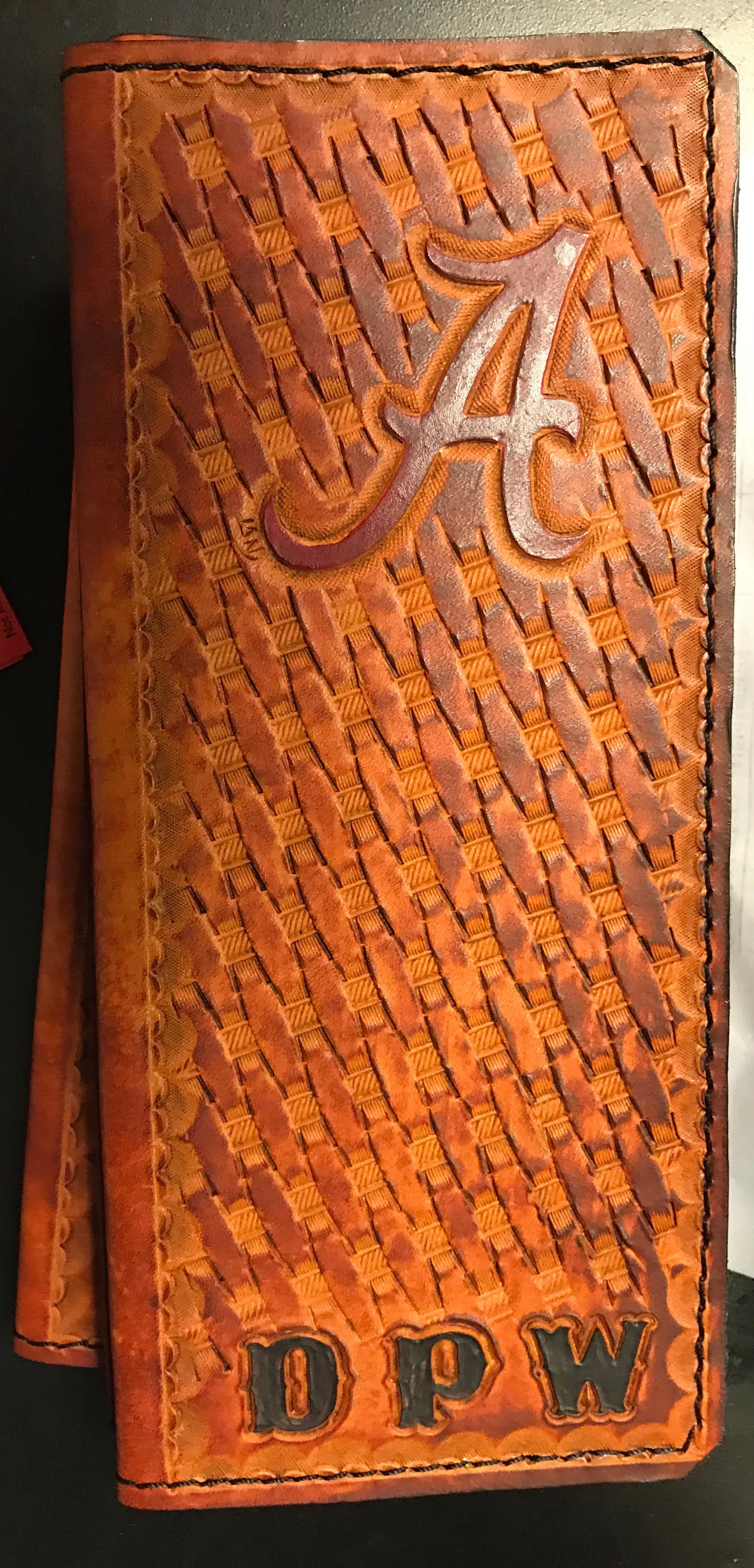 Custom Leather Tally Book (Hand-Tooled in Color)