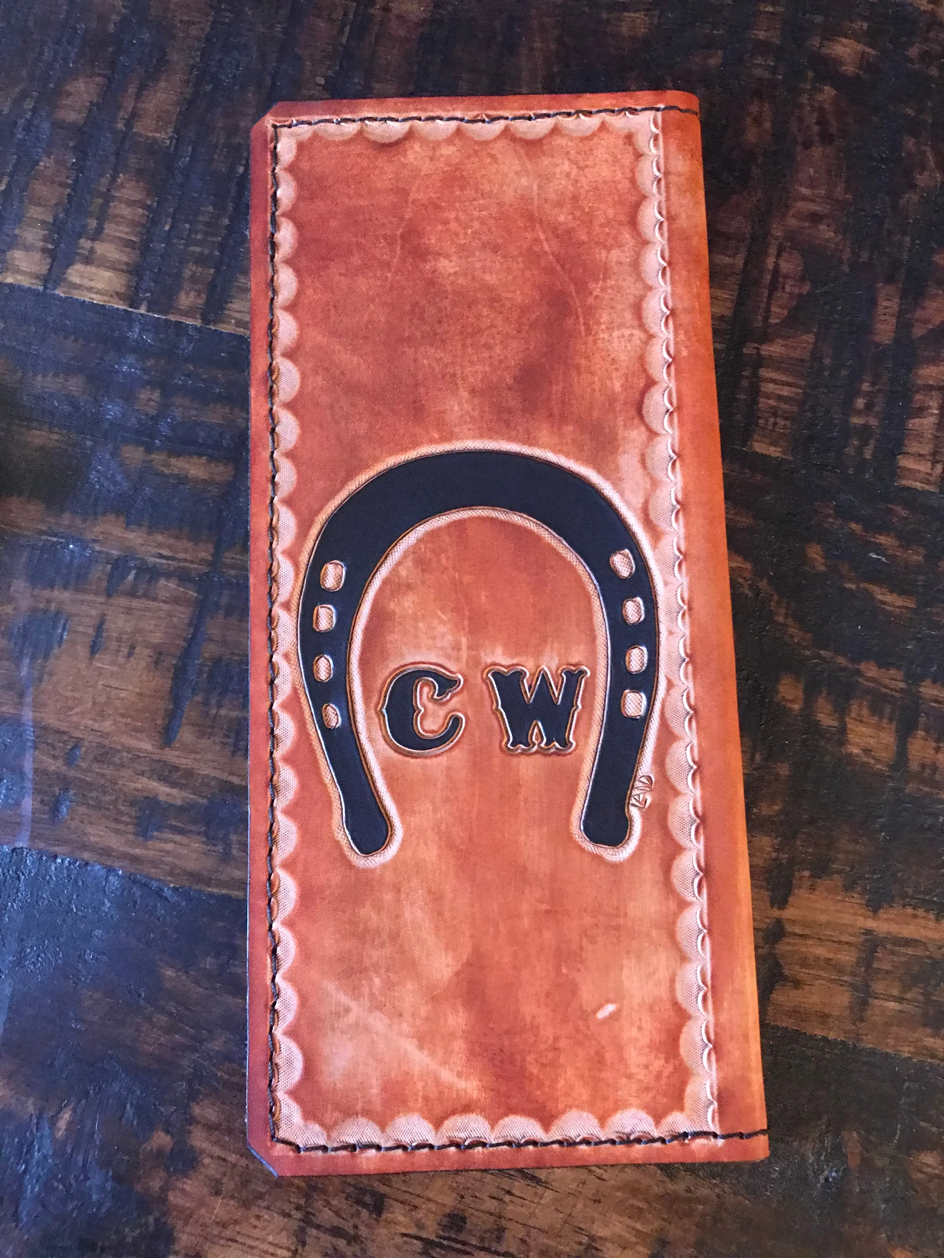 Custom Leather Tally Book (Hand-Tooled in Color)