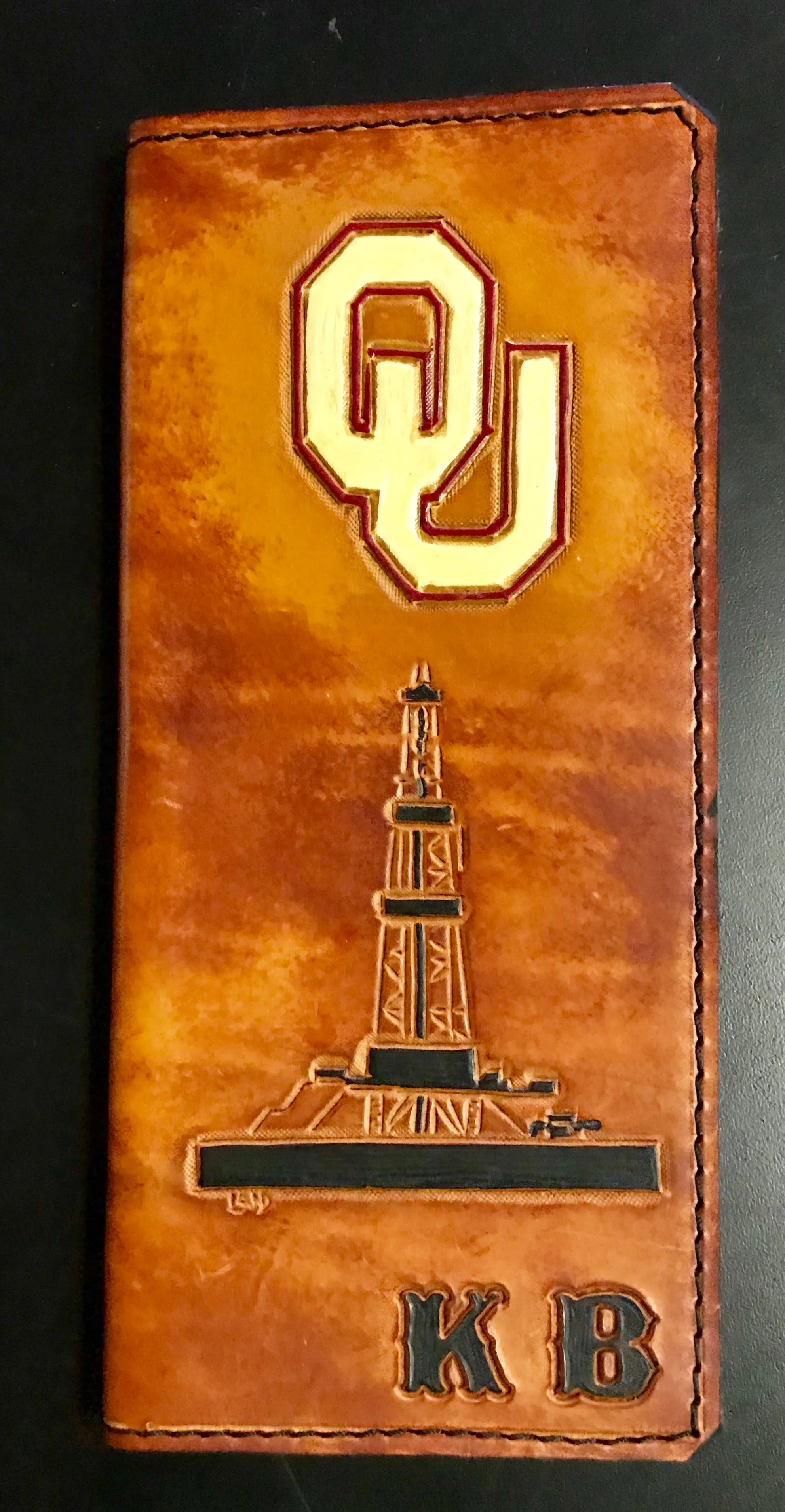 Custom Leather Tally Book (Hand-Tooled in Color)