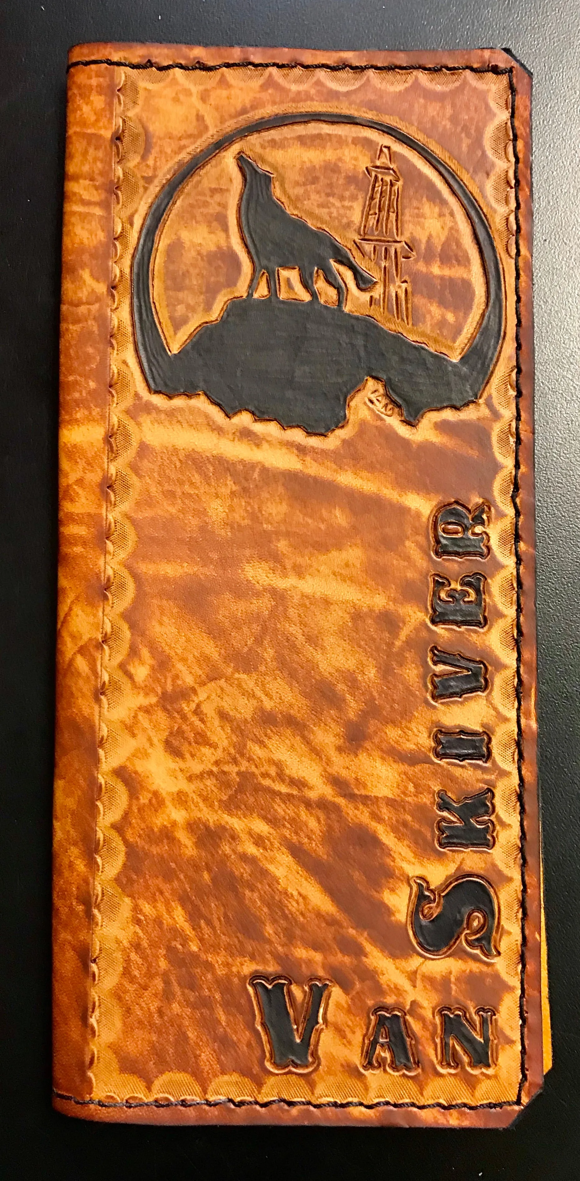 Custom Leather Tally Book (Hand-Tooled in Color)