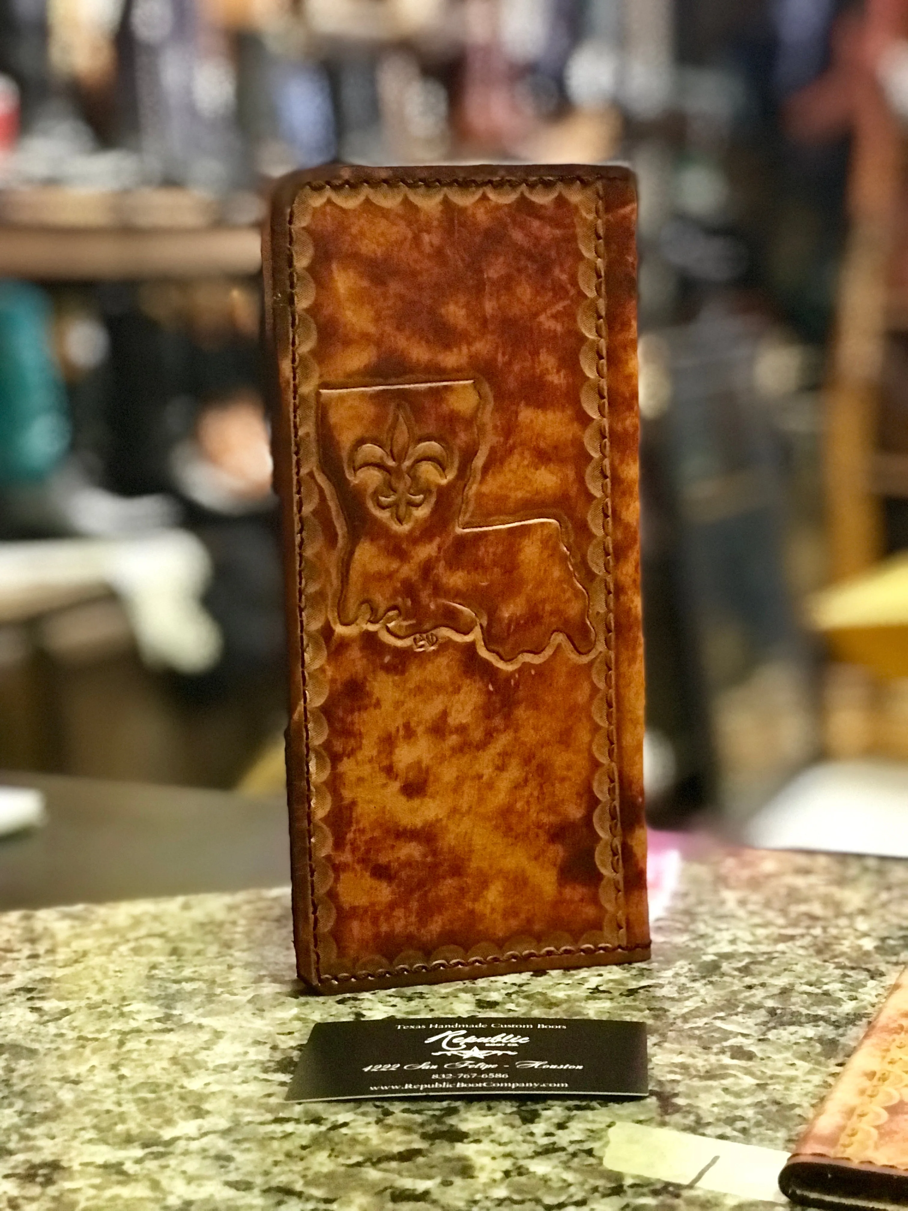 Custom Leather Tally Book (Hand-Tooled in Color)