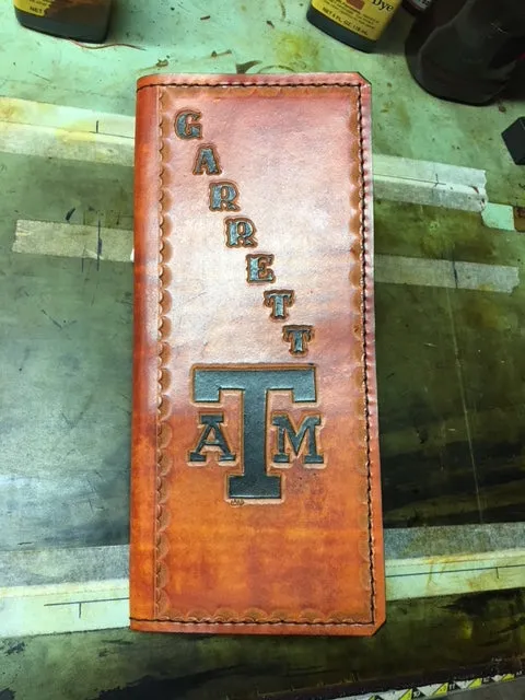 Custom Leather Tally Book (Hand-Tooled in Color)