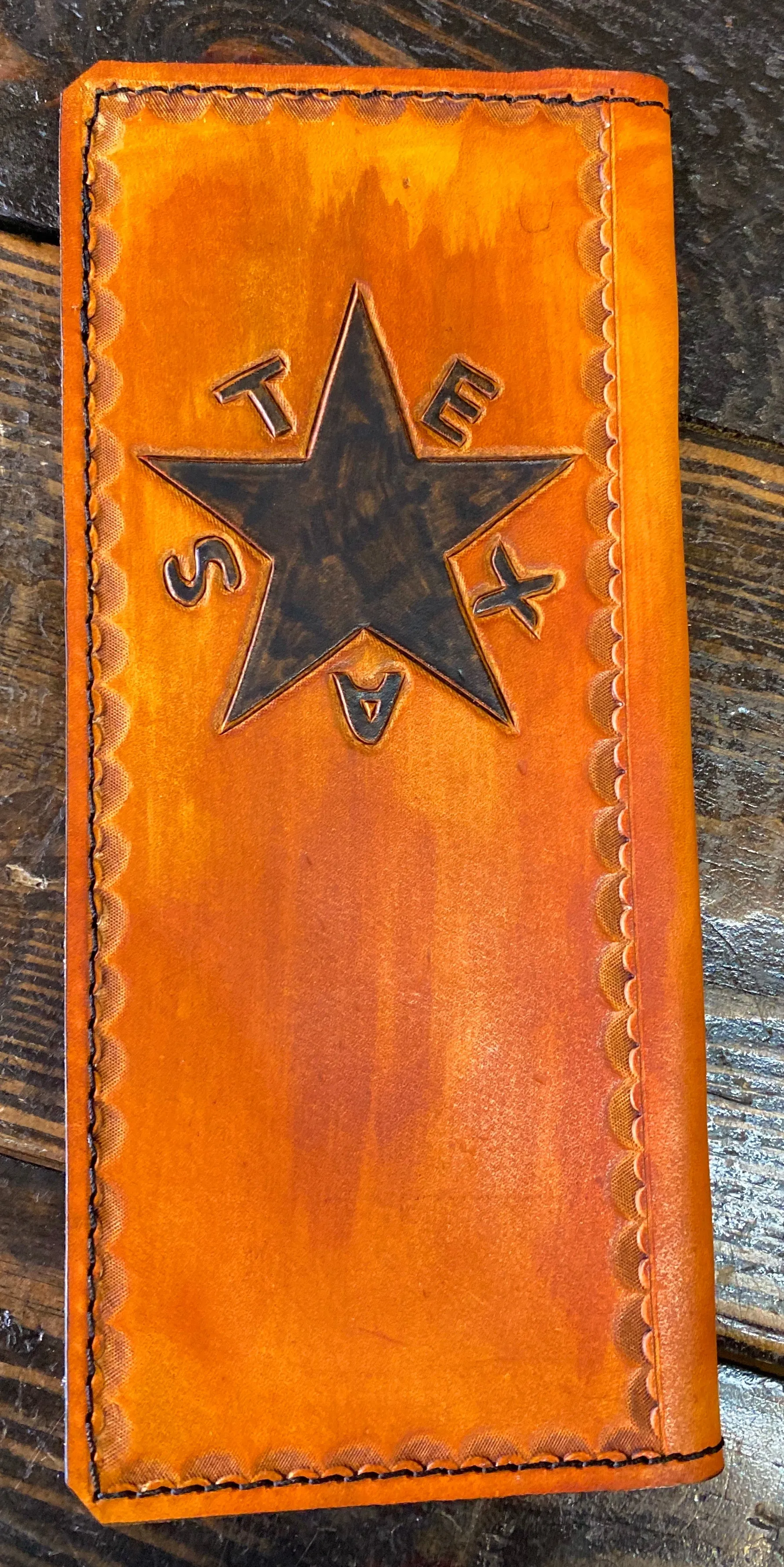 Custom Leather Tally Book (Hand-Tooled in Color)