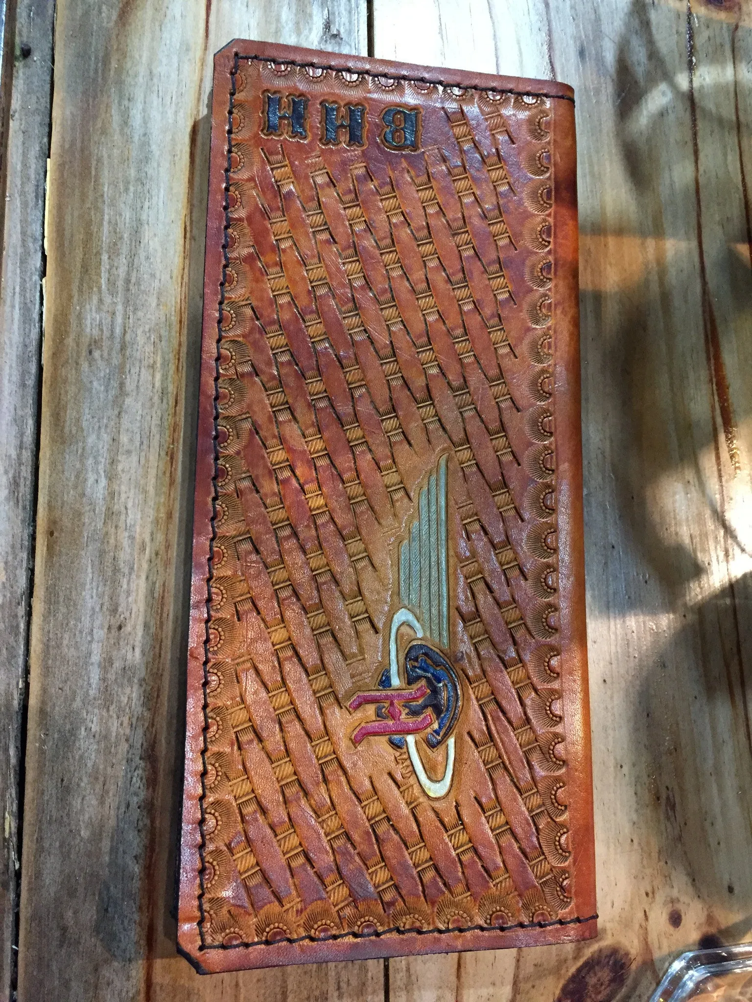 Custom Leather Tally Book (Hand-Tooled in Color)