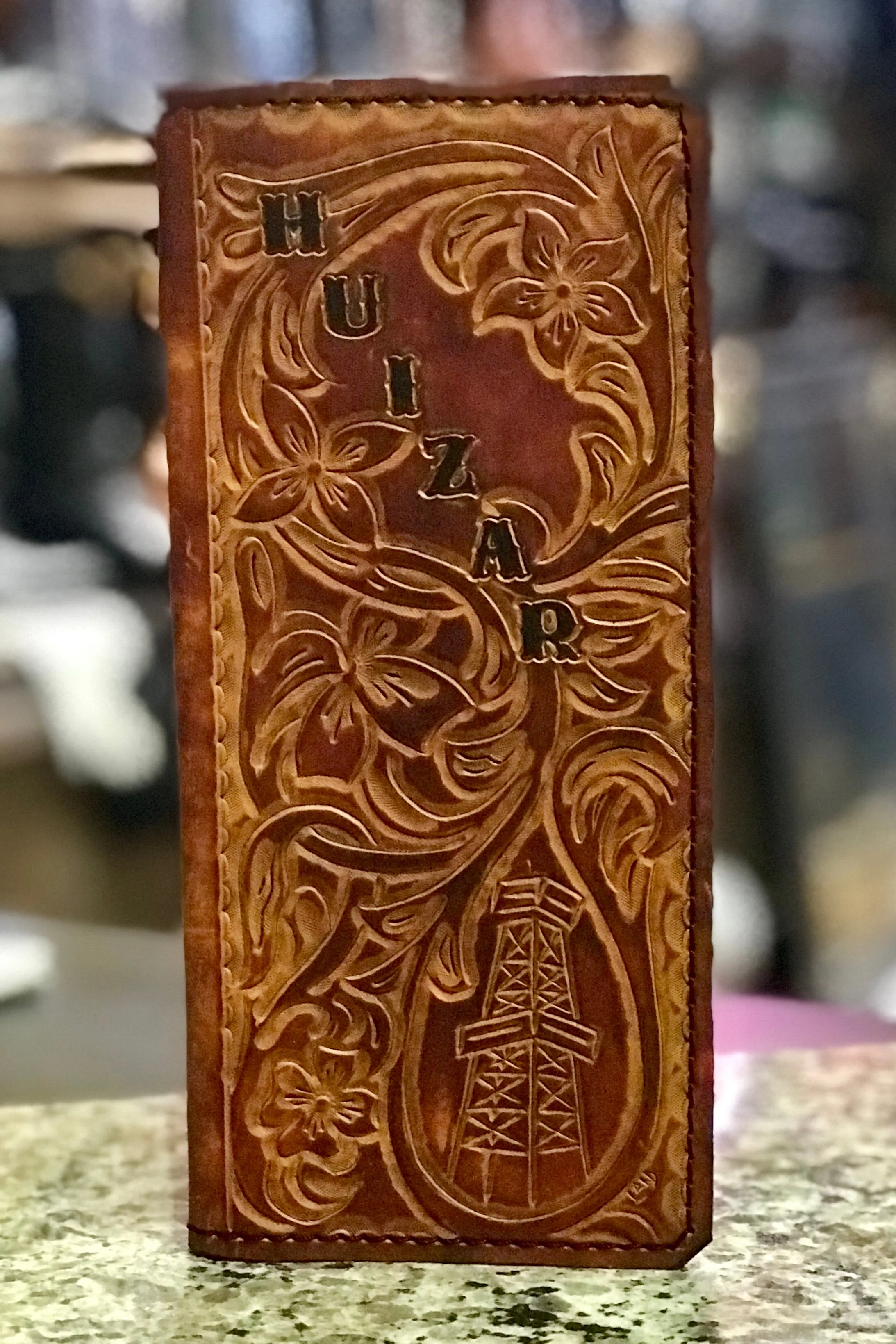 Custom Leather Tally Book (Hand-Tooled in Color)