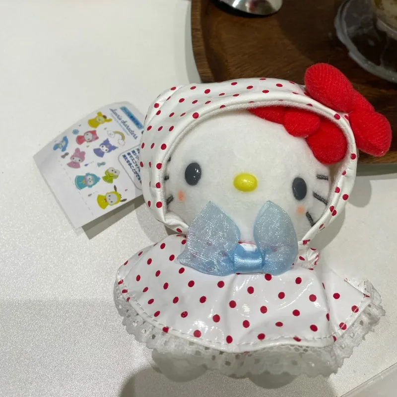 Cute Raincoat Kitty Pendant Plush Doll KI545