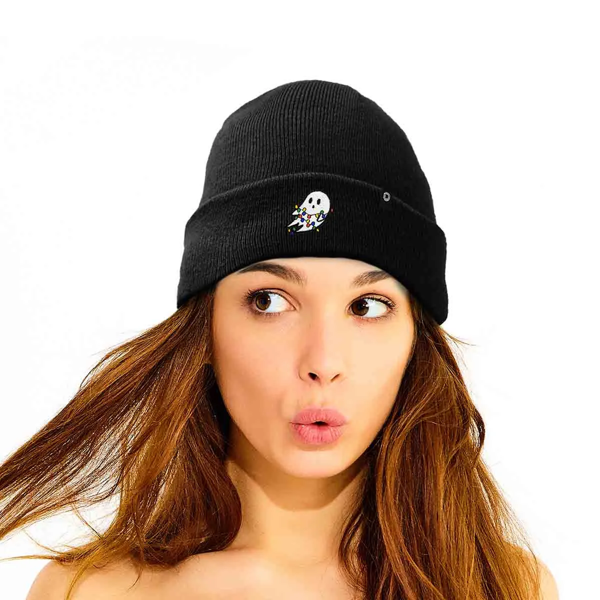 Dalix Christmas Lights Ghost Beanie