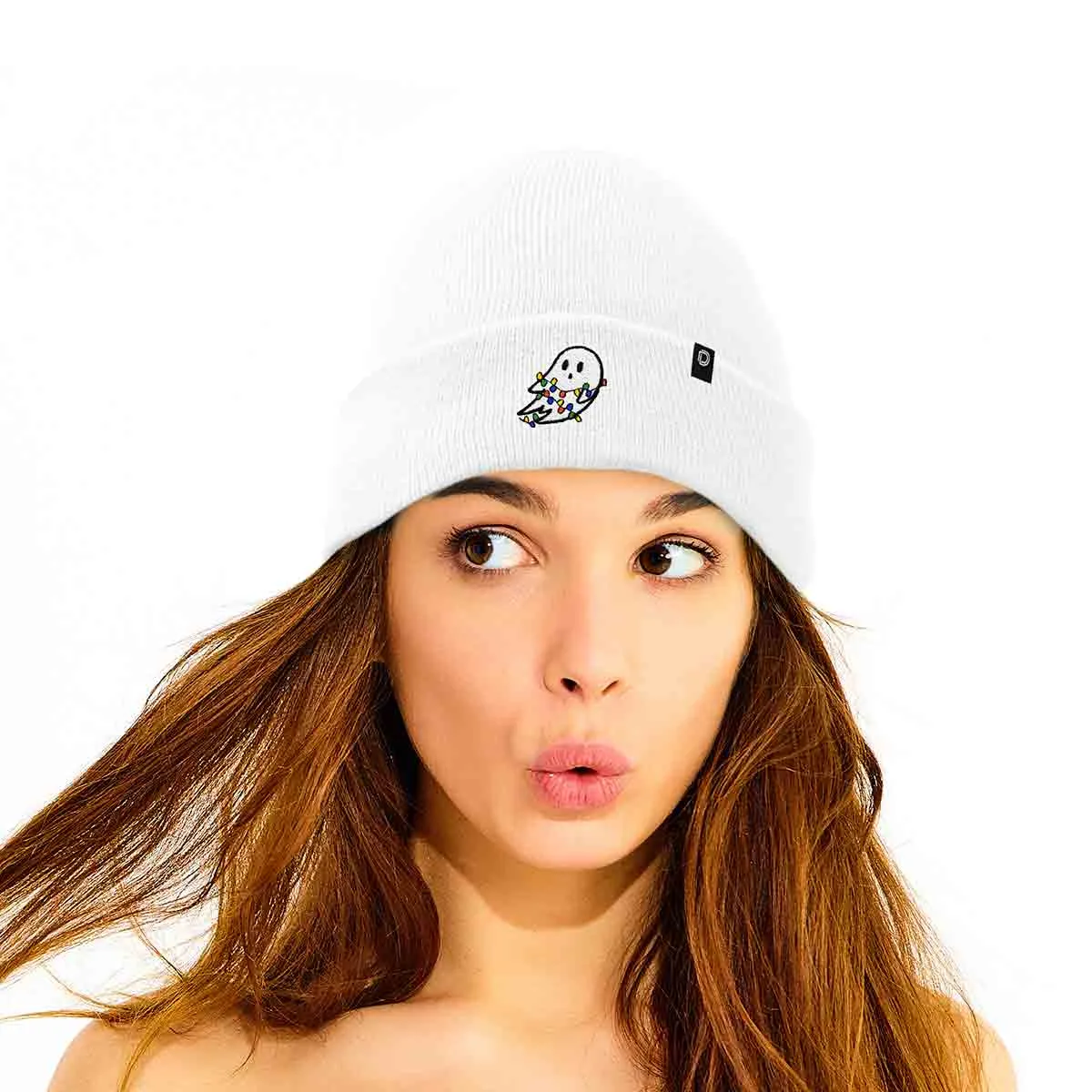 Dalix Christmas Lights Ghost Beanie