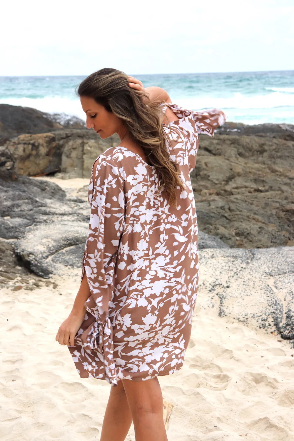 Daydream Long Sleeve Dress/Top in Promise Land Taupe