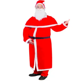 Deluxe Santa Claus Christmas Costume Robe Set - Transform into Santa, Spread Holiday Cheer!