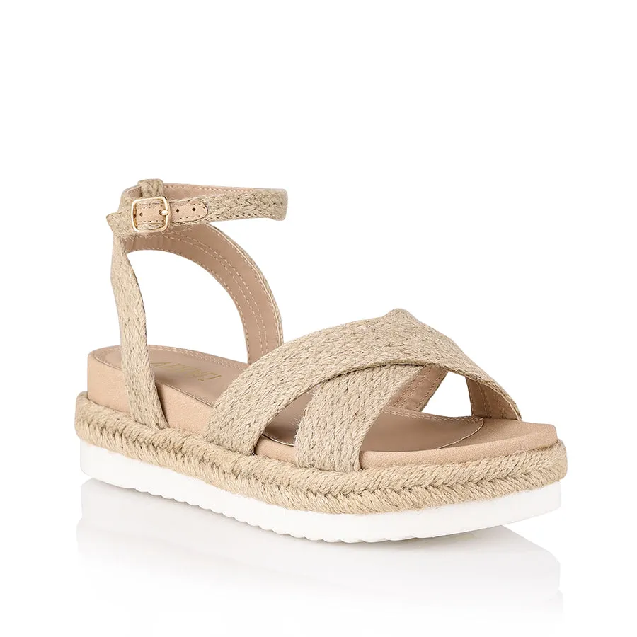 Dezzie Footbed Sandals - Natural Jute