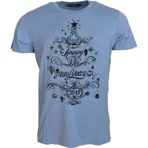 Dolce & Gabbana Elegant Light Blue Cotton Tee