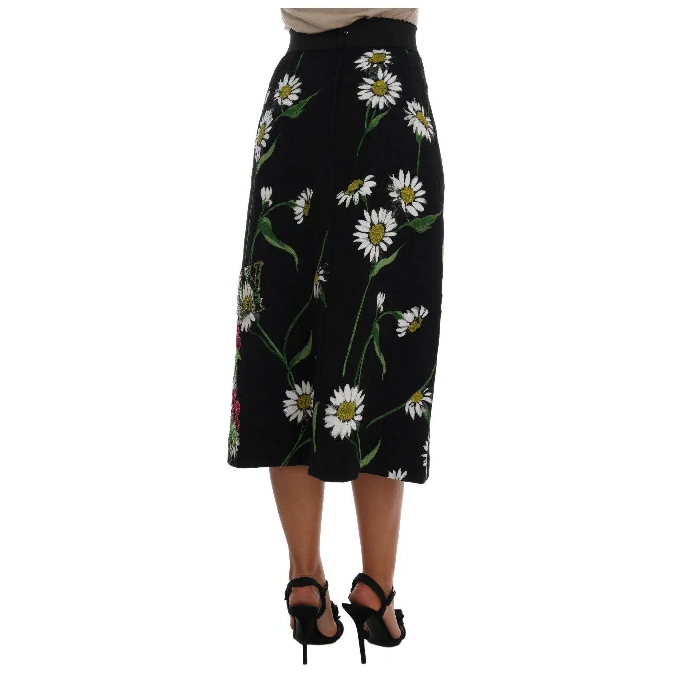 Dolce & Gabbana Embellished A-Line Mid-Calf Skirt