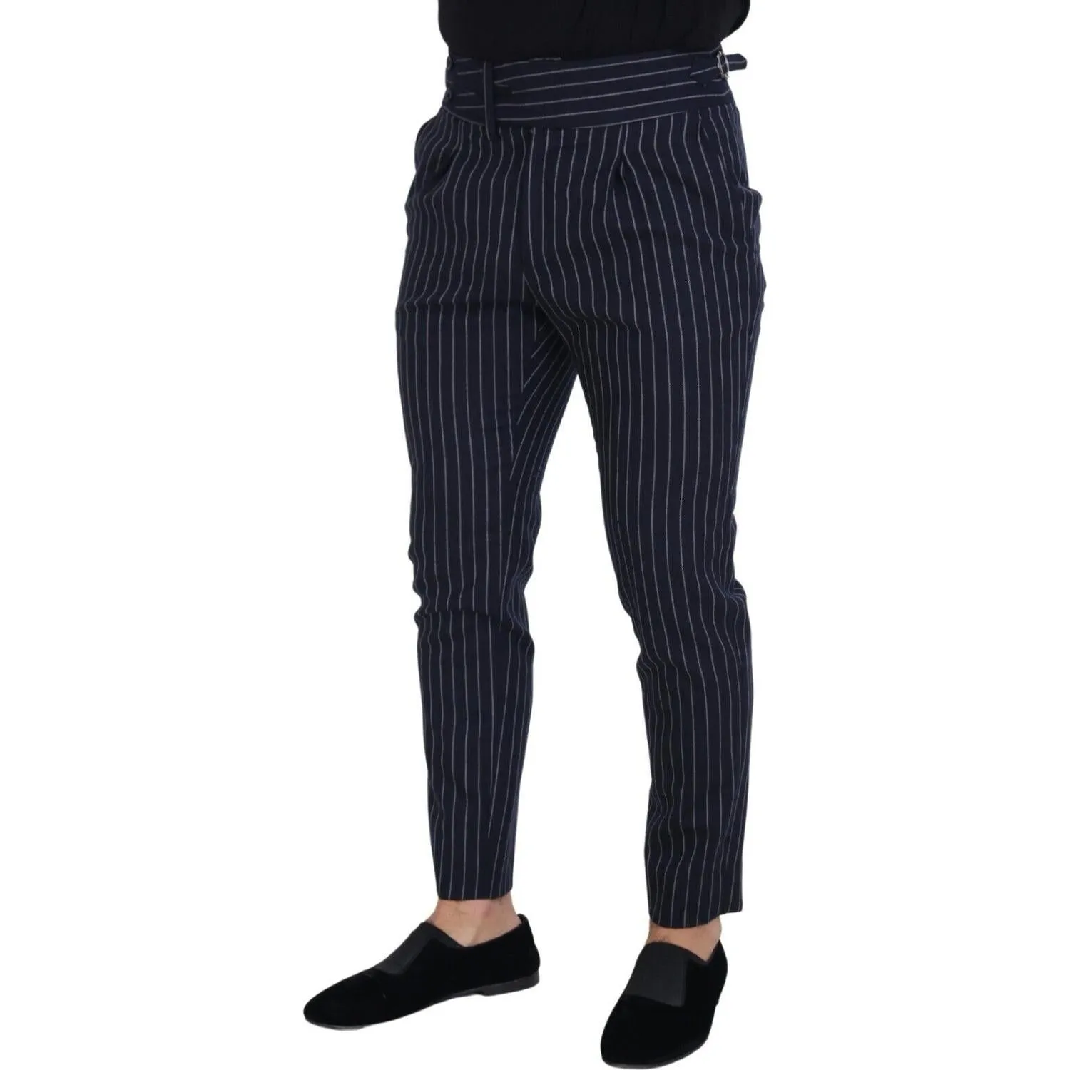 Dolce & Gabbana Sophisticated Blue Wool Blend Trousers