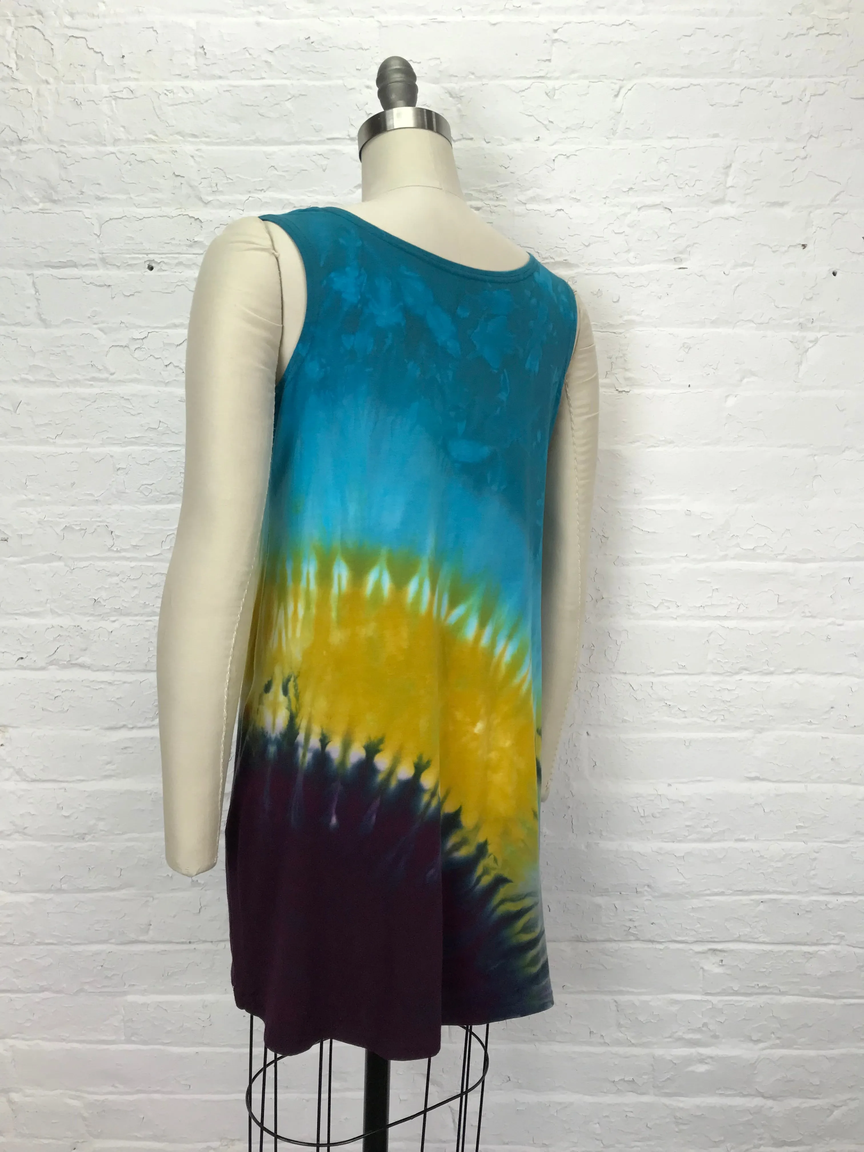 Eileen Mini Tank Tunic in Sunrise Over Colorful Clouds - Small