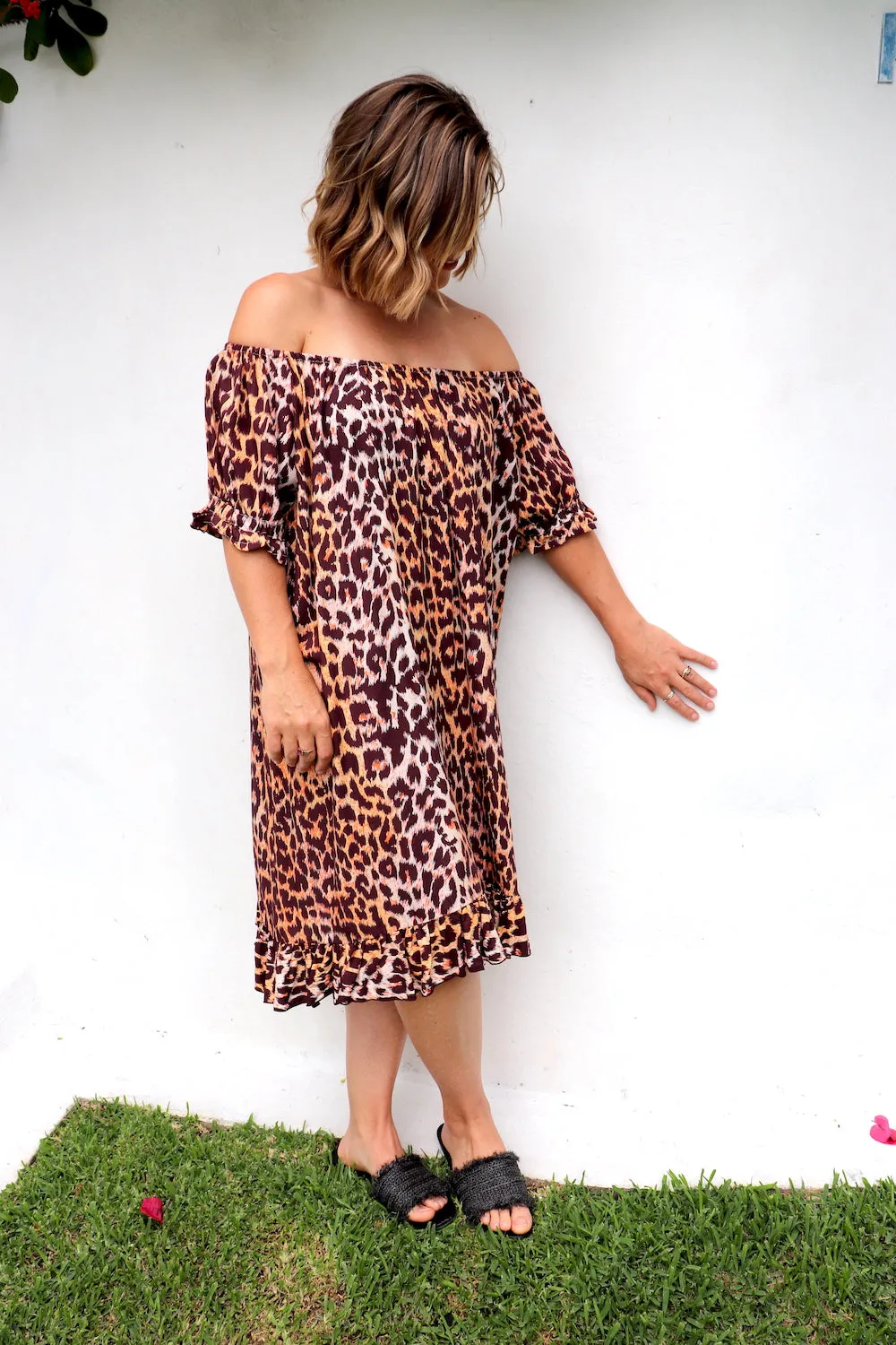 Elaine Dress In Gold Malawi