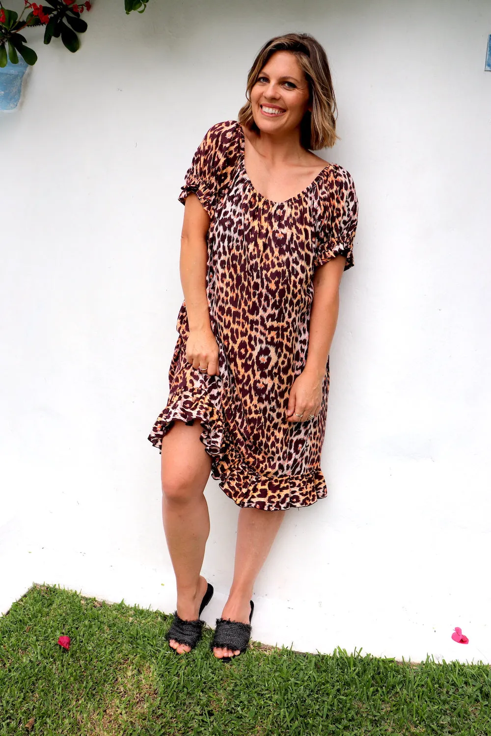 Elaine Dress In Gold Malawi