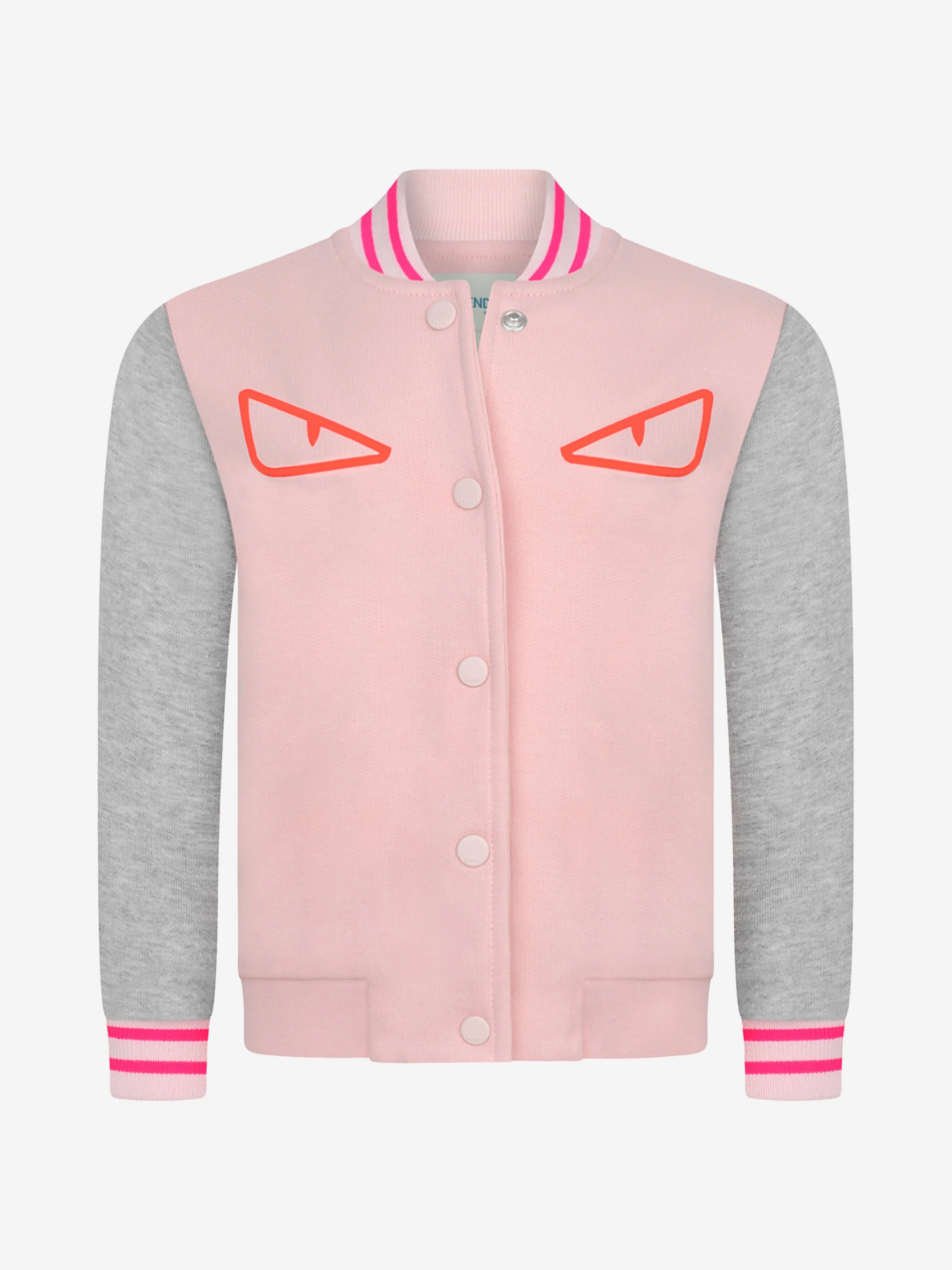 Fendi Baby Girls & Grey Jersey Bomber Jacket